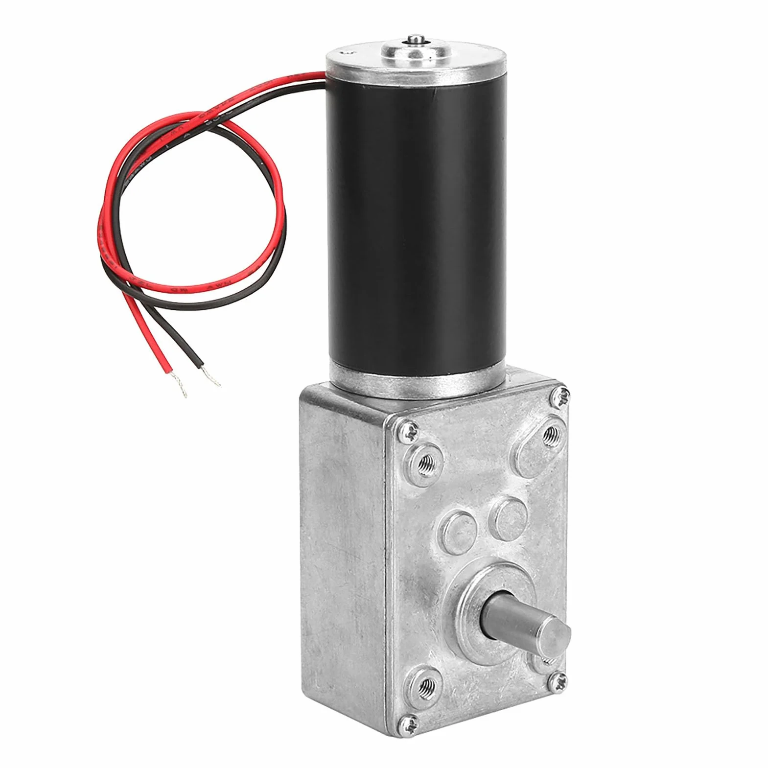 Silnik elektryczny 12V 50 RPM z przekładnią ślimakową, wysoki moment obrotowy, 8mm wał dwustronny, zmniejszona prędkość obrotowa