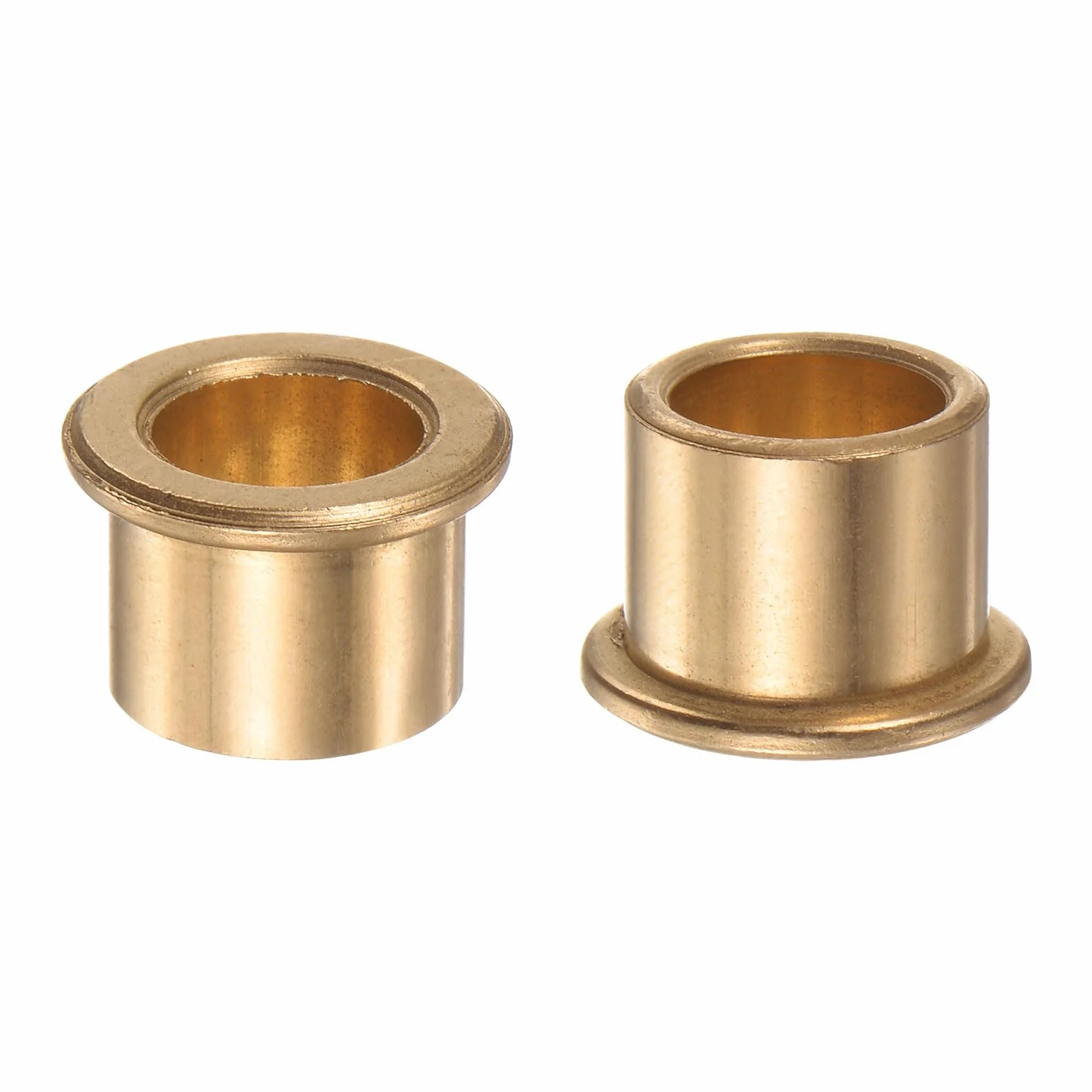 QUARKZMAN 2 szt. tuleja łożyska kołnierzowego 12 mm otwór 16 mm AD 12 mm długość 2 mm kołnierz grubość brązu tuleja samosmarujące tuleje ślizgowe tuleja do instalacji przemysłowych