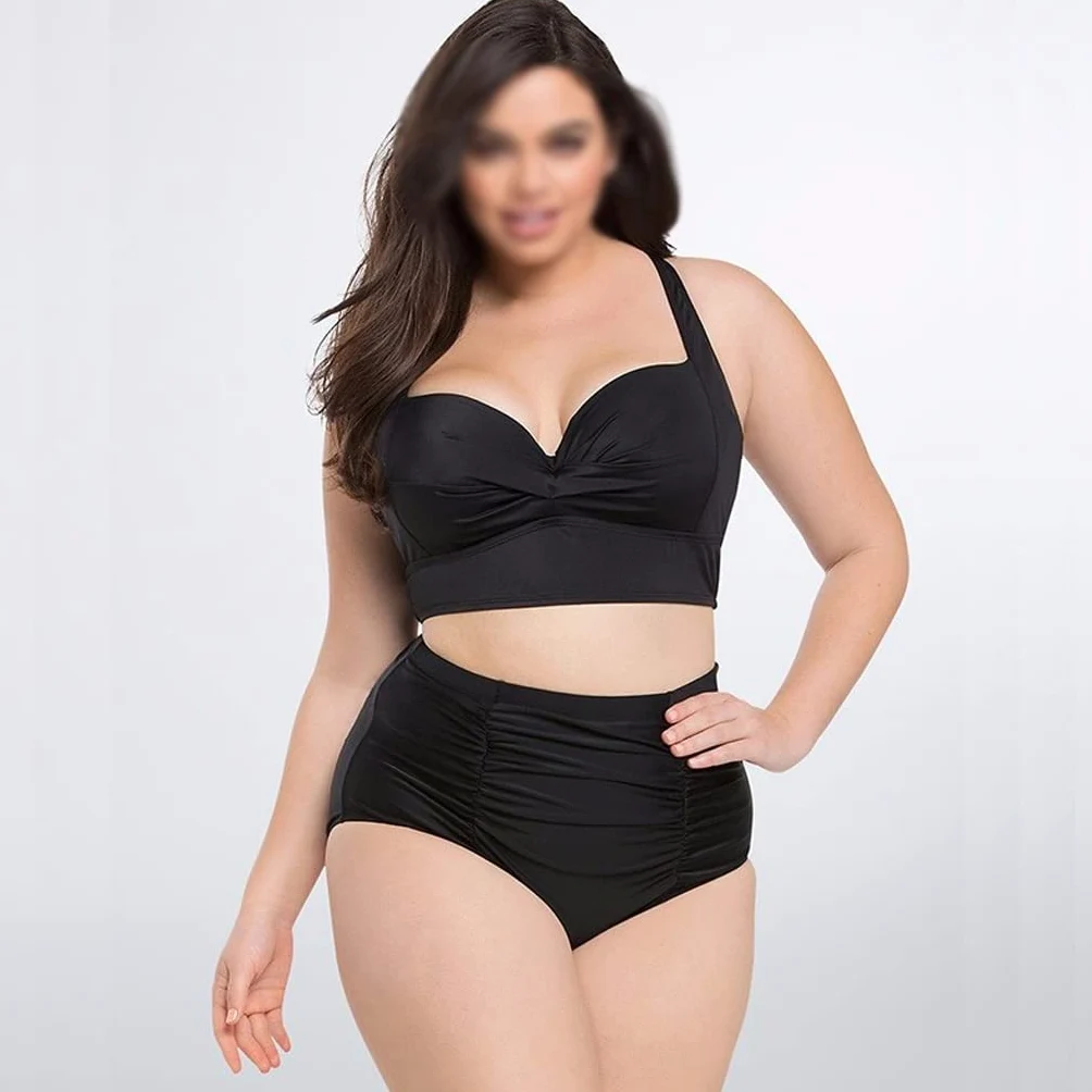 Drukuj Duże stroje kąpielowe Damskie bikini Plus Size Stroje kąpielowe Kostiumy plażowe Zestaw bikini Damski strój kąpielowy (kolor: A, rozmiar: kod XXXXXL) (BL)