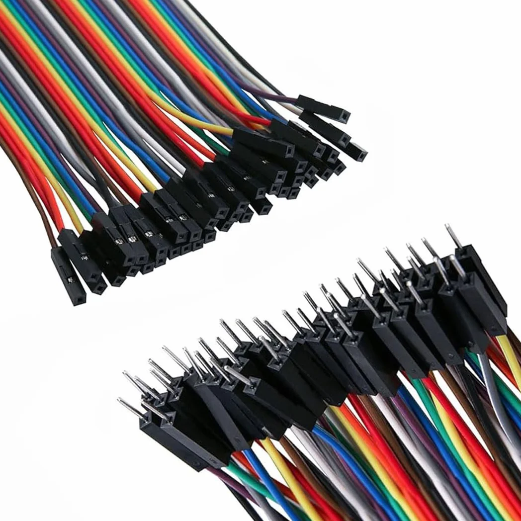 120 pinów Jumper Wire 40 x 10 cm, 40 x 20 cm, męski do żeńskiego, męski do male, żeński do żeńskiego, mostki kablowe 28AWG, mostki druciane do M2M/F2M/F2F Arduino