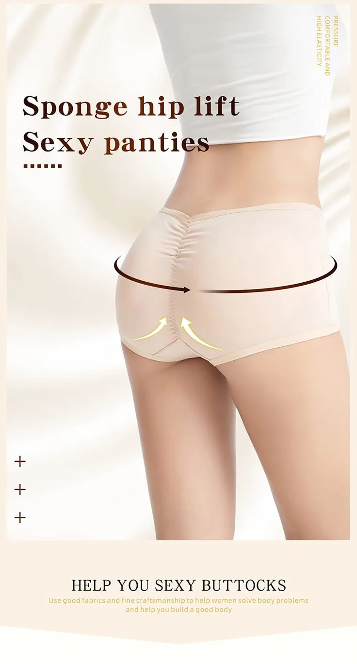 Damskie majtki wyszczuplające brzuch, push up butt, niski stan, bielizna modelująca, wyszczuplające brzuch, majtki bezszwowe modelujące majtki z polipropylenu (PP) z wkładką
