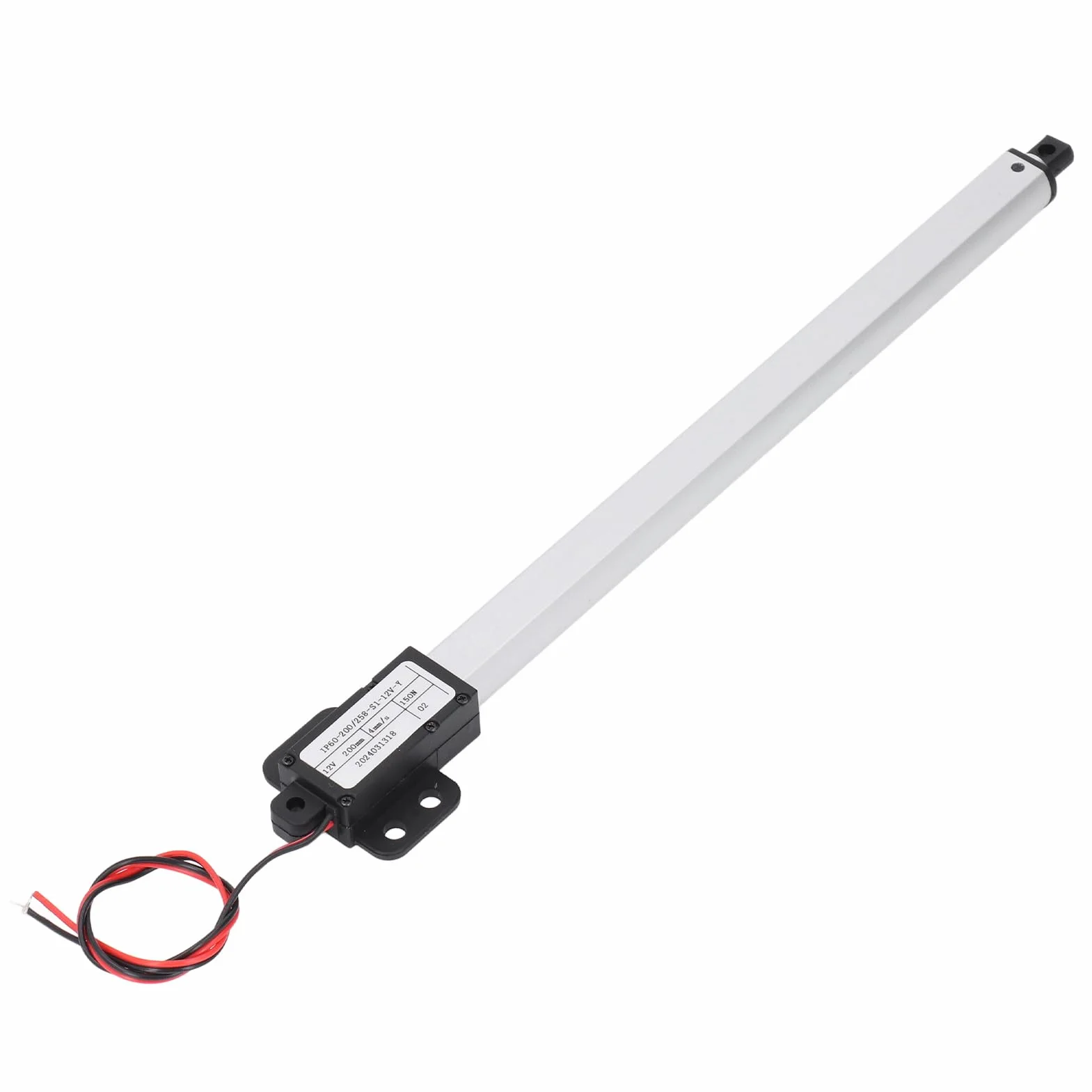 Elektryczny Mikrosiłownik Liniowy, 12V 200mm 150N Siła Ciągu 4mm/s Prędkość Skoku Automatyczny Siłownik Liniowy Ruchu Podnoszenia, do Maszyn Rolniczych