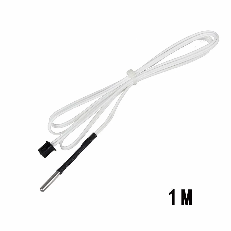 DollaTek 5 szt. 1 m czujnik temperatury termistora HT-NTC100K 350℃ wysoka temperatura do drukarki 3D
