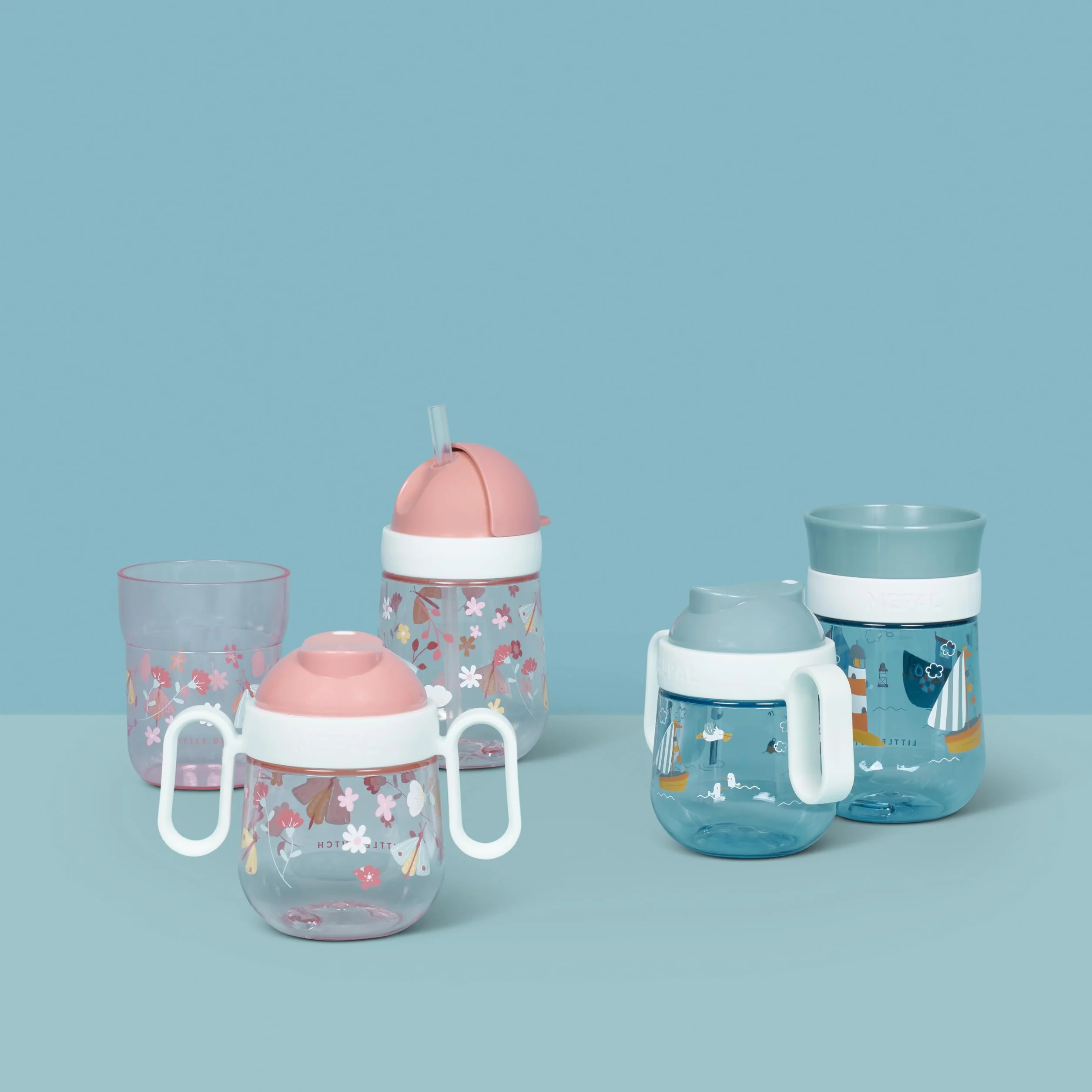 Mepal Mio, Szklanka dla Dzieci, od 9 Miesięcy, Nadaje Się do Mycia w Zmywarce, Nie Zawiera Bpa, 250 Ml, Głęboki Turkus
