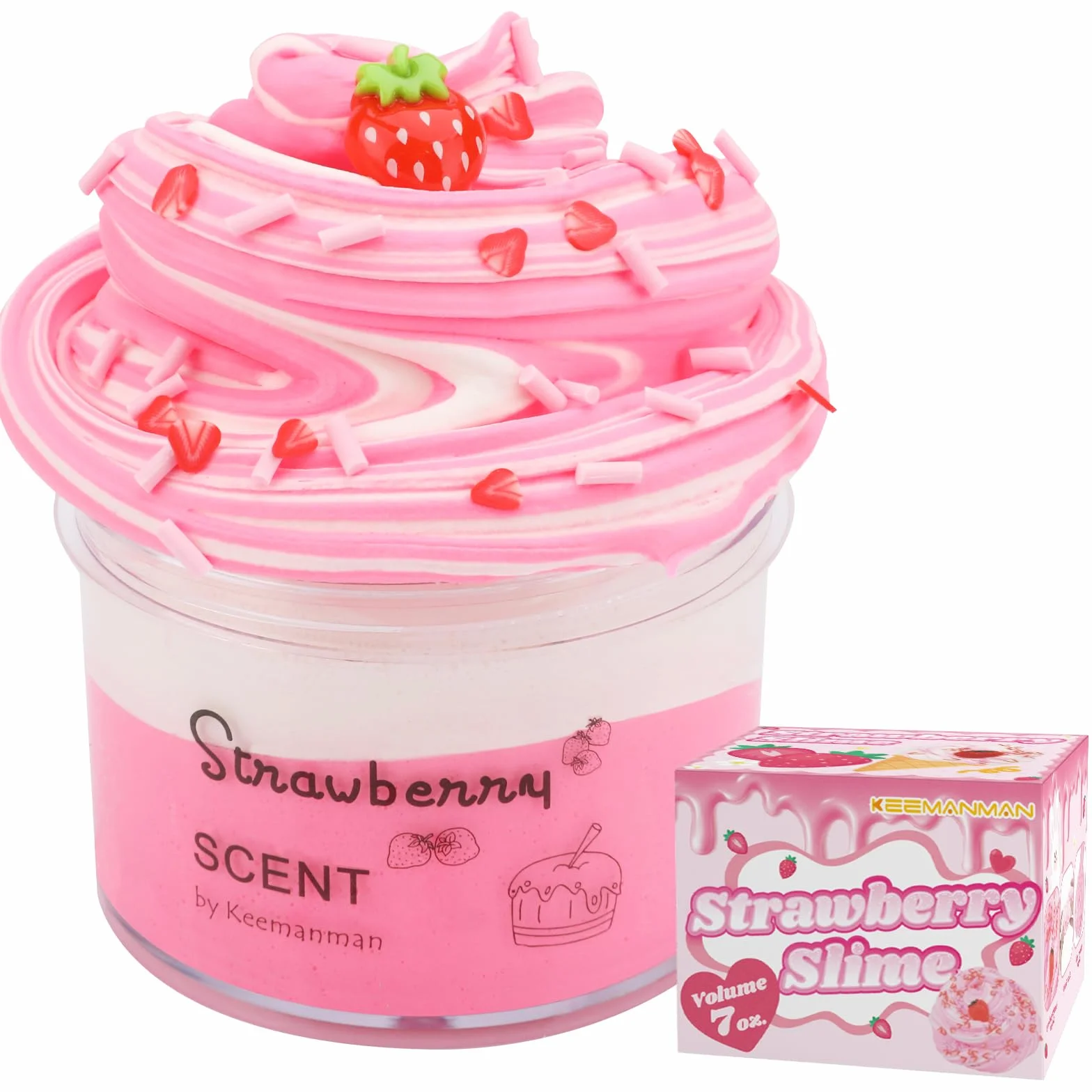Truskawkowe masło limonkowe, 200 g – pachnący zestaw Slime Zabawka – słodki dodatek dla dziewcząt, chłopców i dzieci – fajny prezent urodzinowy dla nastolatek, upominek na imprezę i skarpety