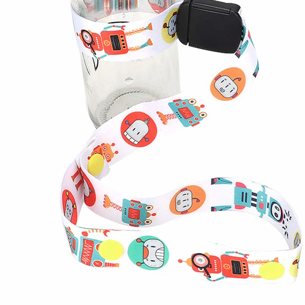 Szerokość 2,5 cm Pasek do Kubka Niekapka, Pasek na Butelkę do Karmienia Dziecka Uchwyt na Smoczek z Regulowanym Paskiem Smycz Sippy Leash Tether do Wysokich Krzesełek, Wózków