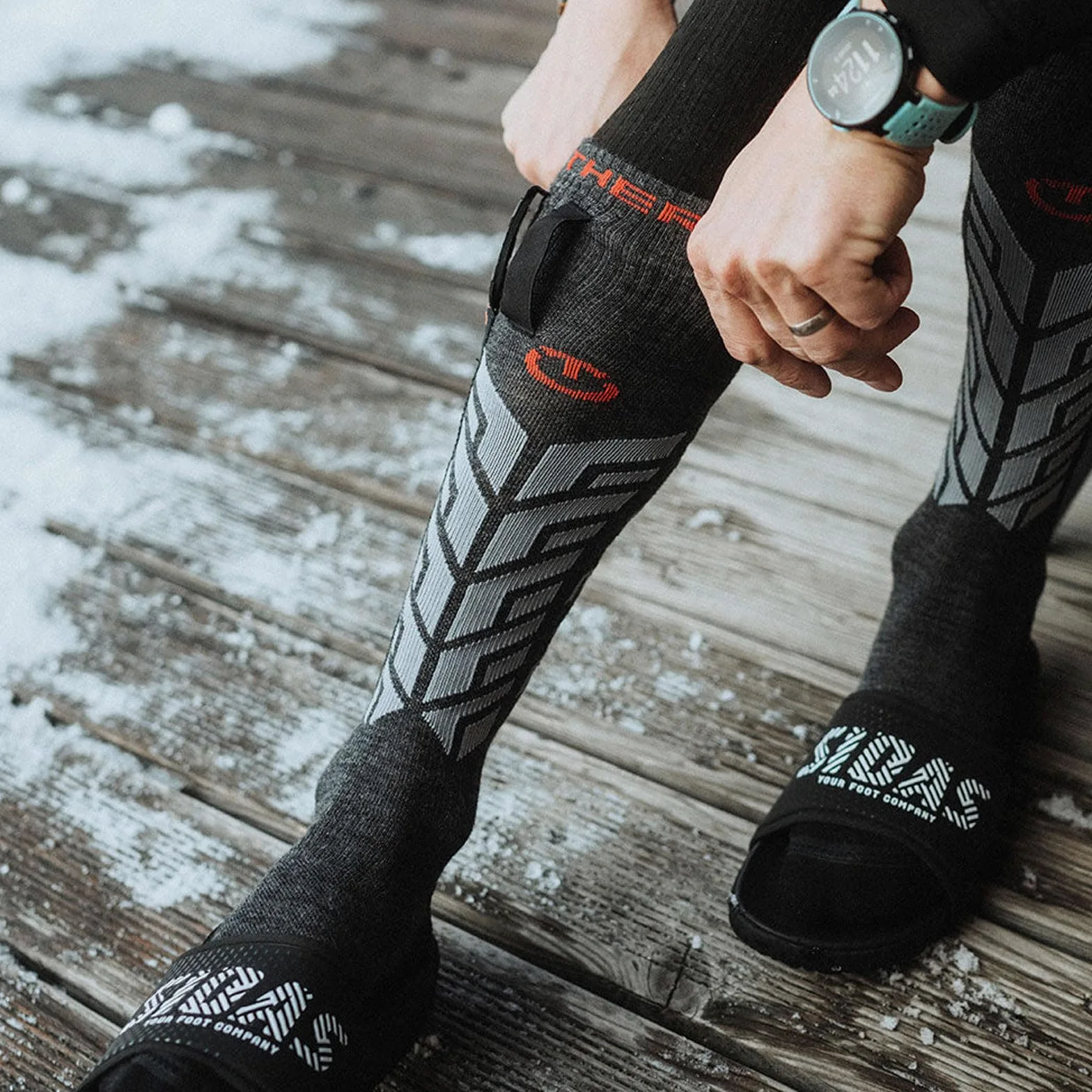 Therm-ic Podgrzewane skarpety narciarskie unisex | Ultra Warm Performance S.E.T. oddychająca wełna merynosów izolowane skarpety (tylko skarpety)