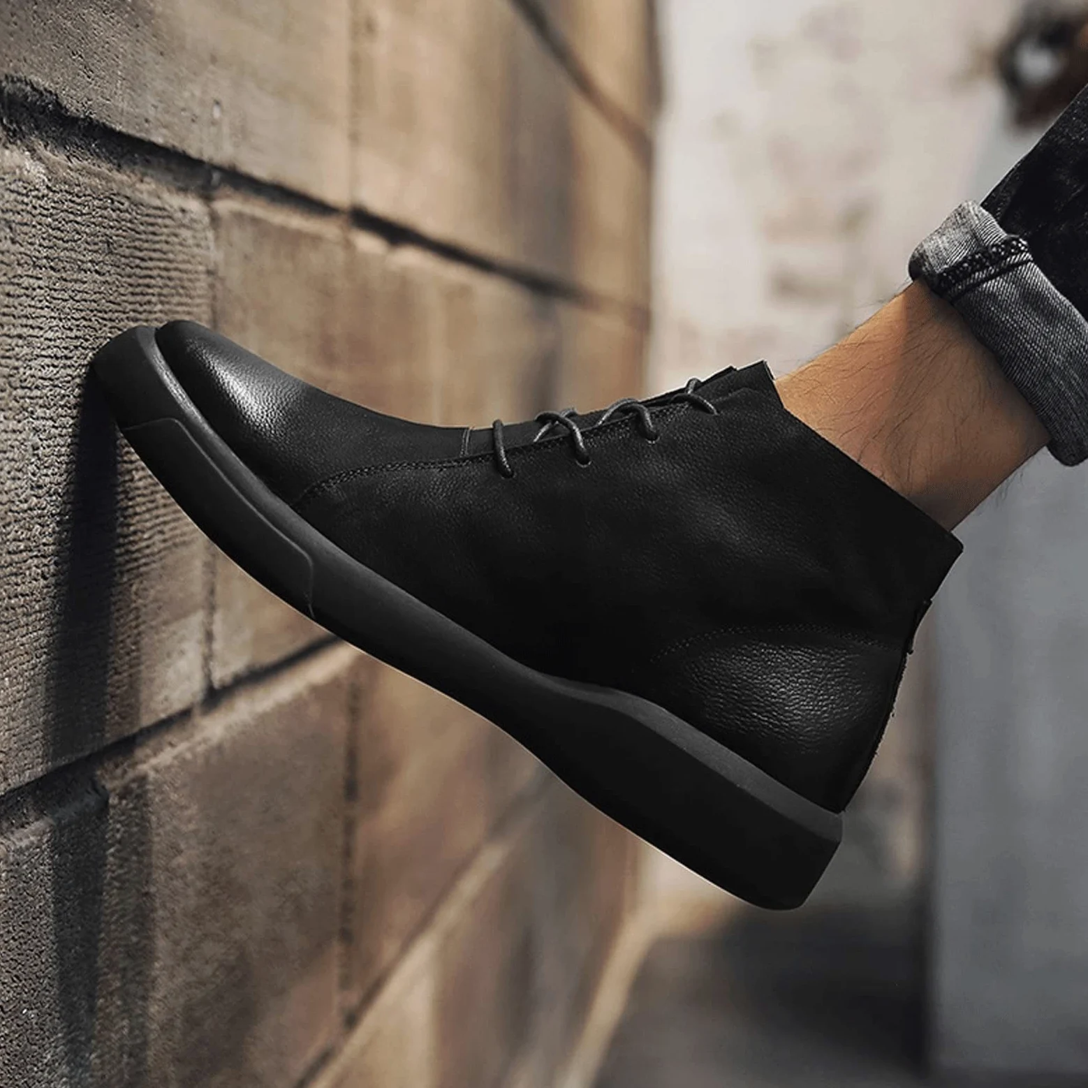 Męskie buty oksfordzkie męskie buty zimowe z futrem skórzane buty na co dzień męskie ciepłe śniegowce męskie gumowe stopki do kostki