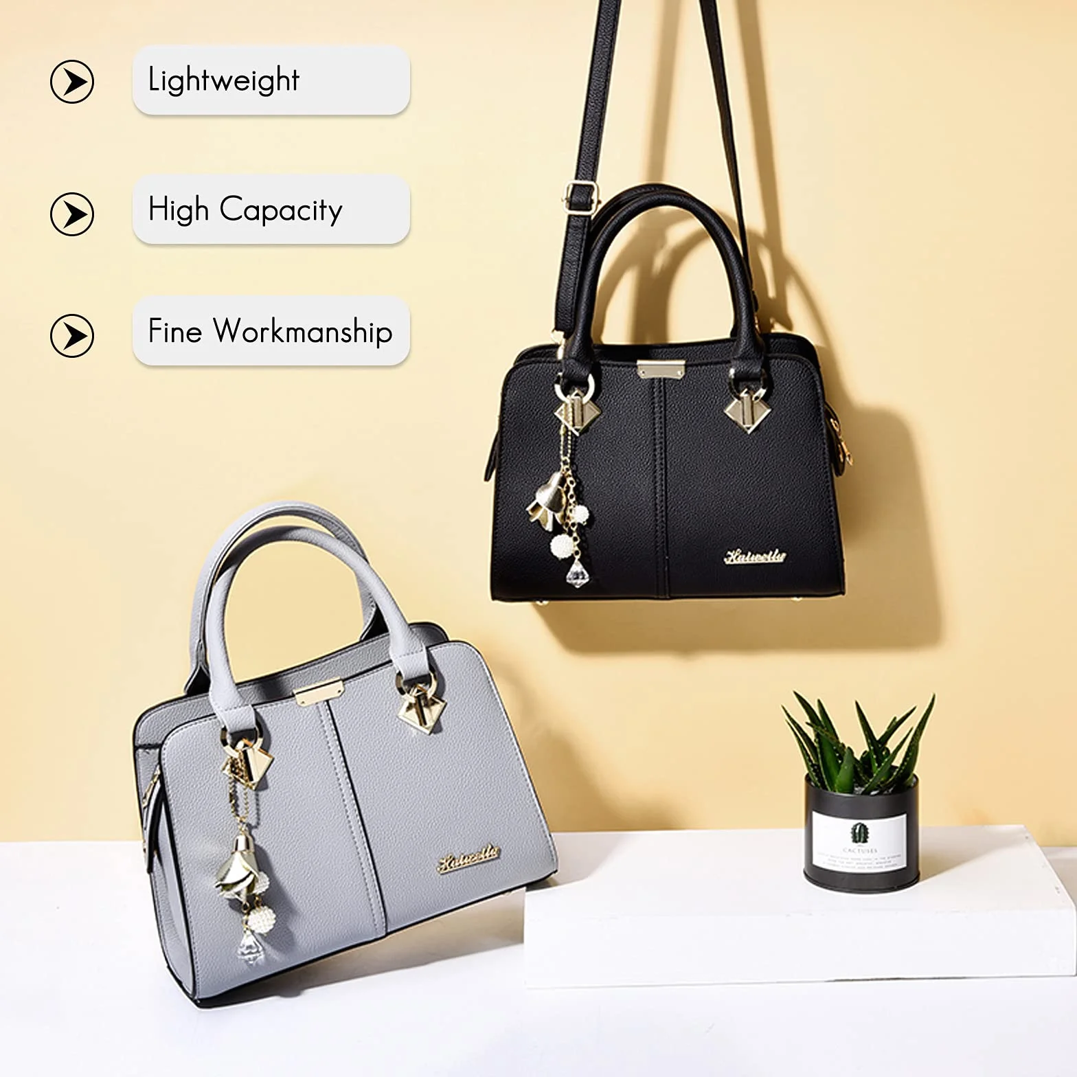 FANDARE Elegancka torebka damska torba na ramię plecak podróżny