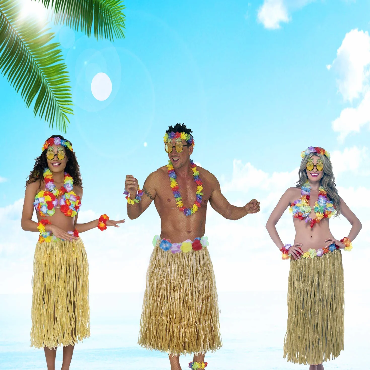 Zestaw akcesoriów do kostiumu hula Luau Party tańcząca kula bikini hawajskie