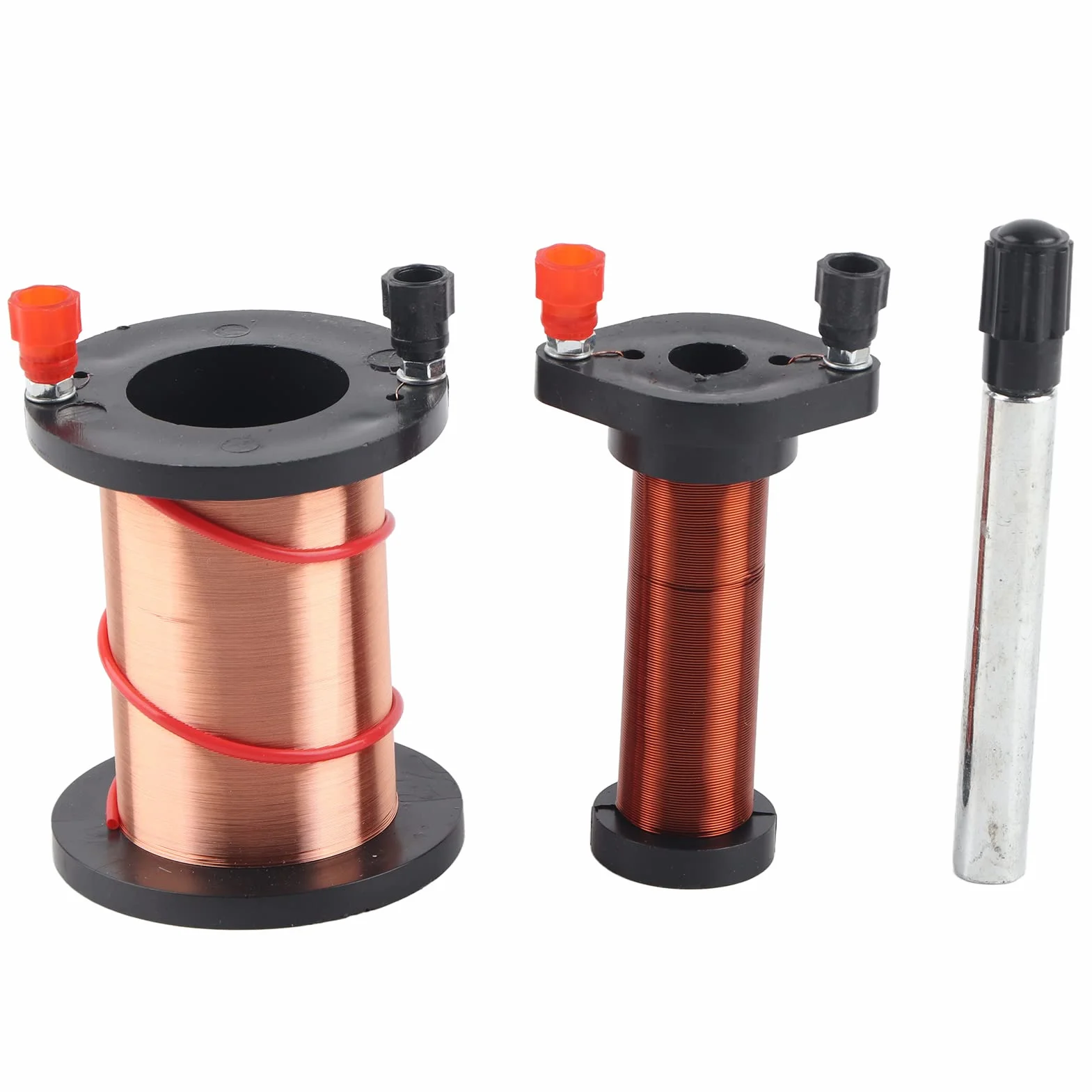 Demonstracyjna cewka indukcyjna, pierwotna cewka wtórna, fizyczna elektromagnetyczna cewka indukcyjna, instrument eksperymentalny, cewka z drutu magnetycznego do nauczania fizyki