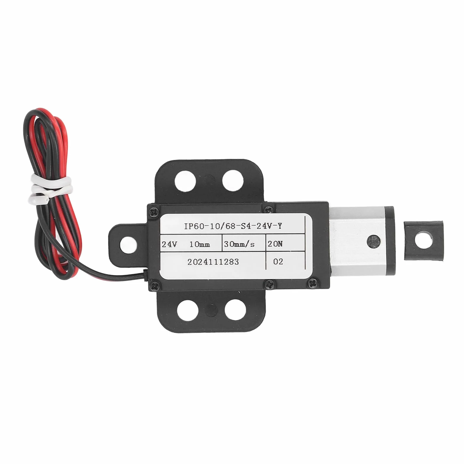 Eujgoov Mini Elektryczny Siłownik Liniowy, Konstrukcja Aluminiowa, Zabezpieczenie Nadprądowe, Skok 10 Mm, Idealny do Maszyn Przemysłowych i Automatyki Domowej
