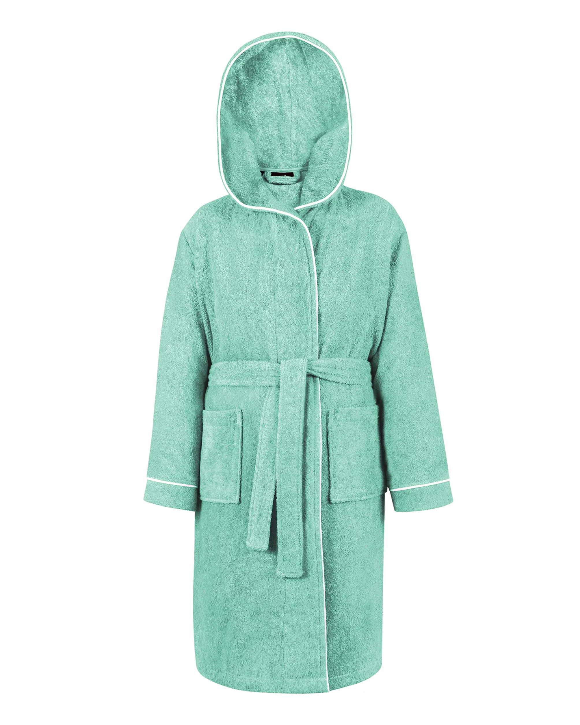 LAYNENBURG Szlafrok kąpielowy premium dla dzieci i nastolatków z kapturem – 100% bawełna – Öko-Tex Standard 100 – puszysty frotte – rozmiary od 110 do 176