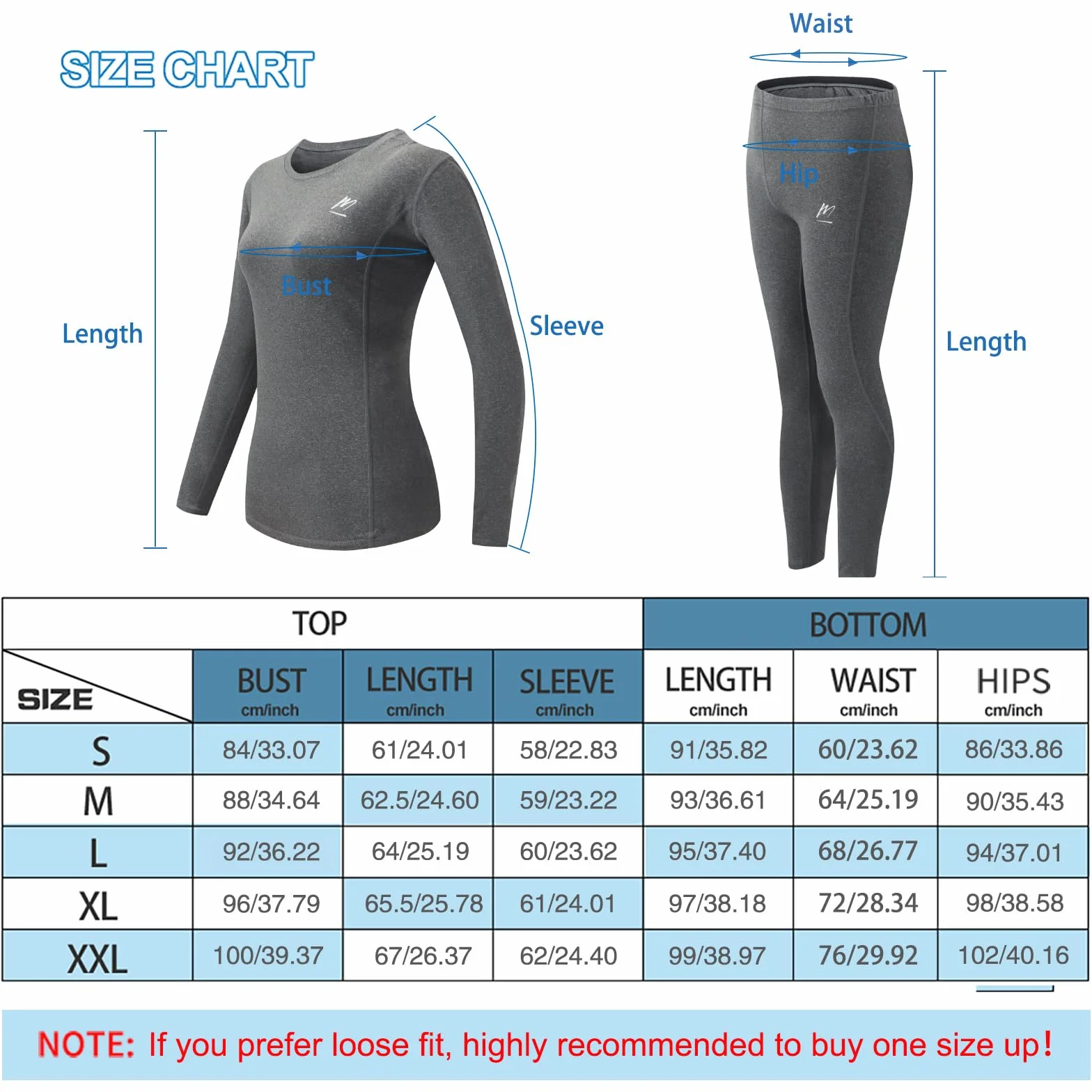 Bielizna termiczna dla kobiet, zimowa ciepła warstwa bazowa zestaw kompresyjny Kobiety Thermal Underwear for Women, Winter Warm Base Layer Compression Set Fleece Lined Long Johns