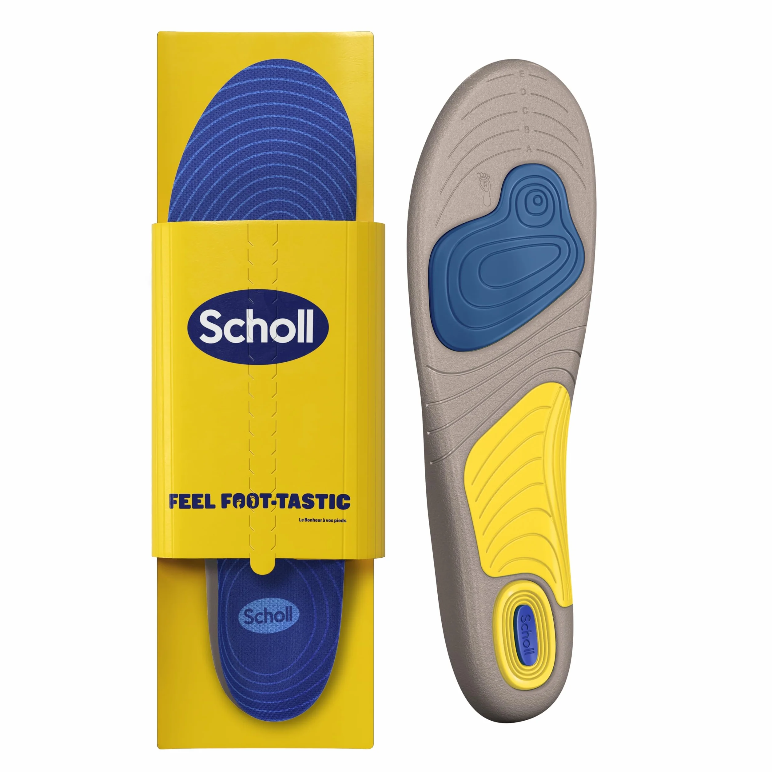 Scholl GelActiv wkładki do biegania dla kobiet - sportowe wkładki z podparciem nacisku i łukiem oraz ochroną zapachów Freshsheet - idealna wkładka do butów sportowych, rozmiar buta 3,5-6, 1 para