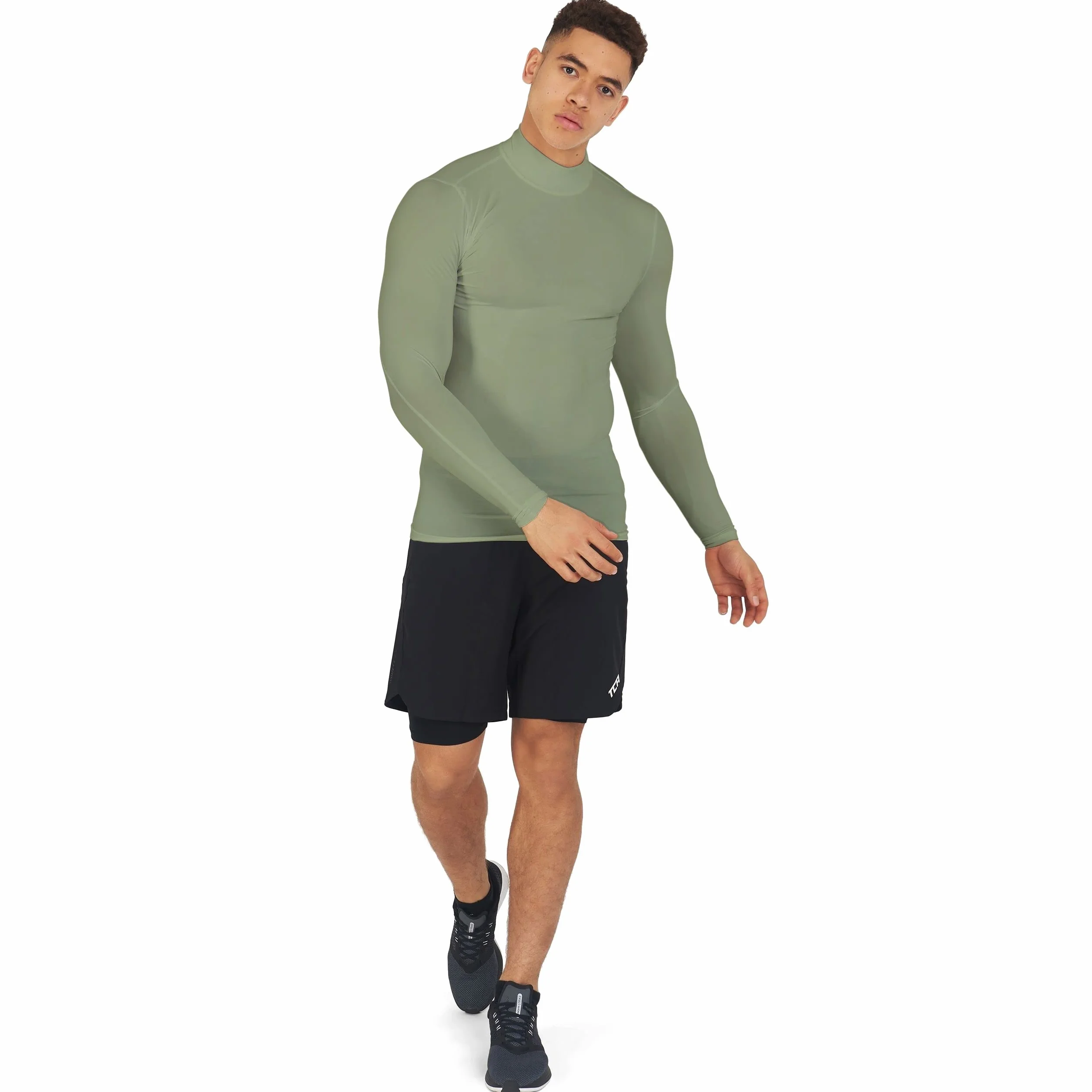 Chlopcy Compression Koszulka termoaktywna z dlugim rekawem jako podkoszulka - Mock Neck