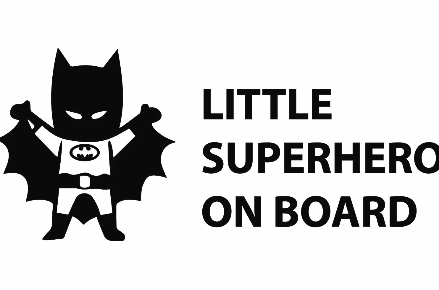 Batman Little Superhero on Board Baby on Board ok. 22 x 10 cm naklejka naklejka naklejka dekoracyjna na wszystkie gładkie powierzchnie: samochód, ściany, okna, drzwi i wiele więcej