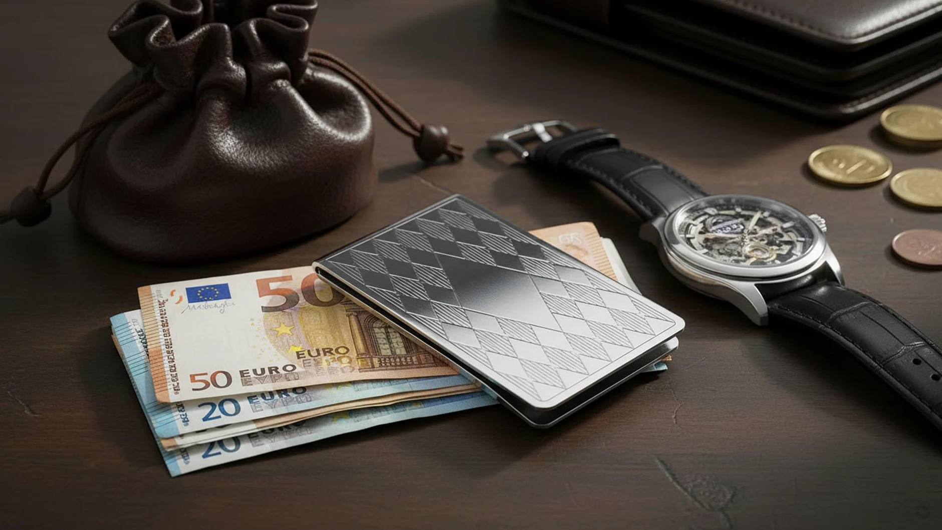 Spinka do banknotów Money posrebrzana – z płytką do grawerowania – wysokiej jakości srebrna spinka do banknotów – szlachetny prezent dla mężczyzn, wysoka jakość