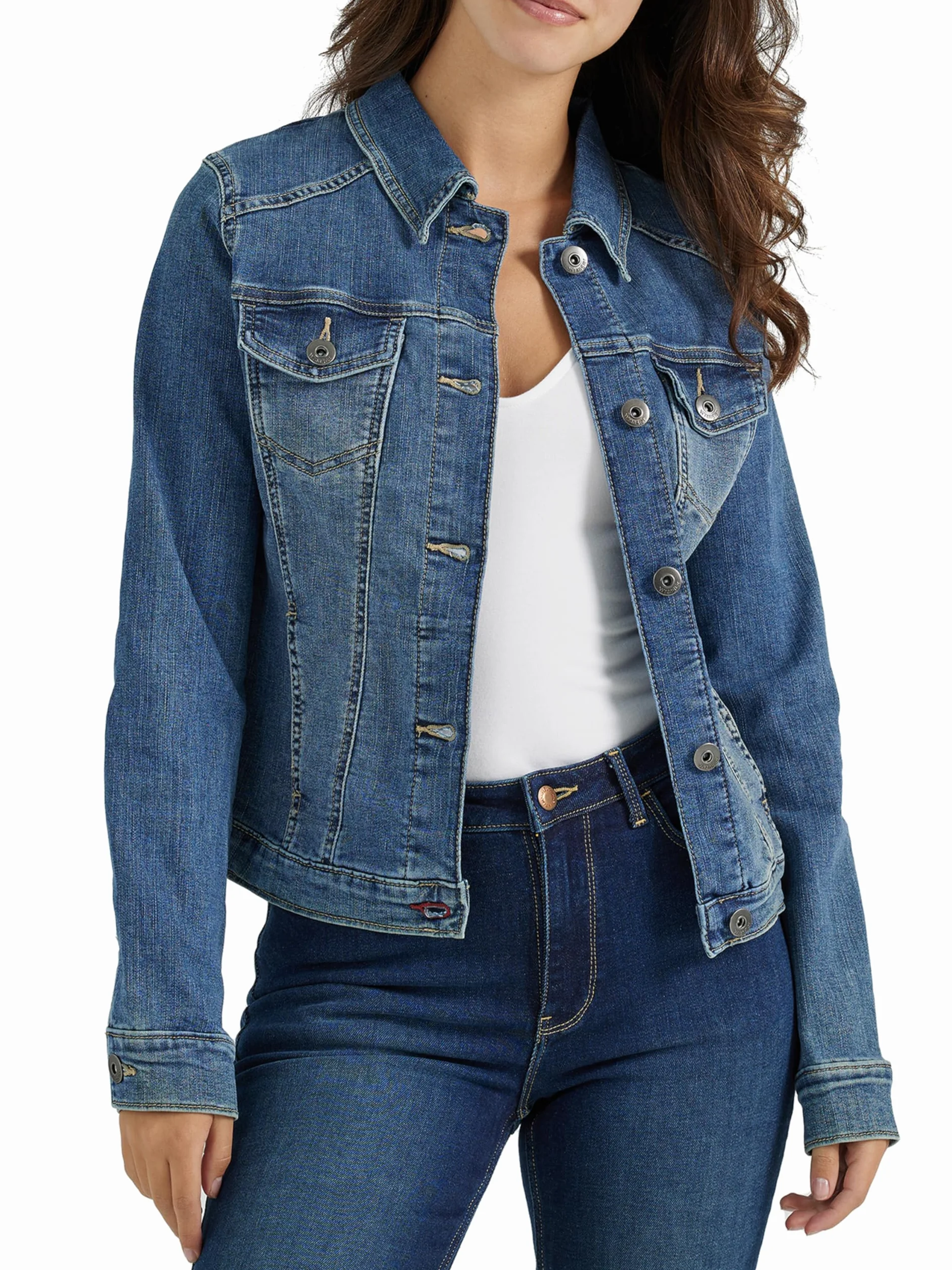 Wrangler Authentics Damska kurtka dżinsowa ze stretchem