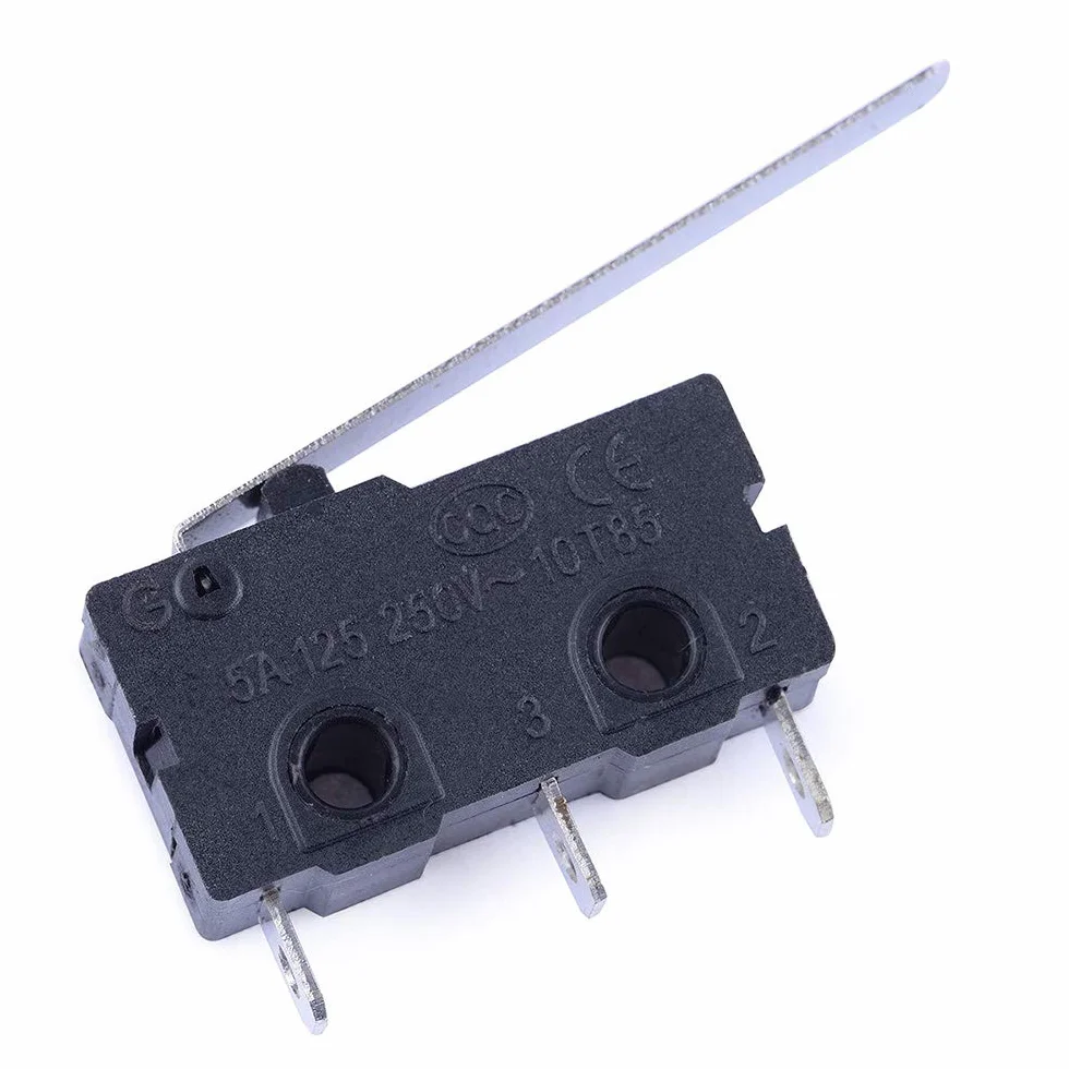 20-pak mikro przełącznik ograniczeniowy ramię dźwigni długie 28 mm SPDT 3 bolce 3 zaciski przełącznik chwilowy 5A 125 250 V AC dla Arduino
