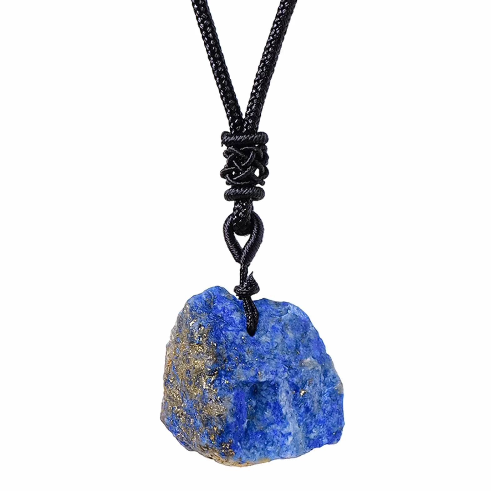 Generico Naszyjnik Lapis Lazuli, Biżuteria Lapis Lazuli | Ręcznie tkany surowy kamienny naszyjnik | Kolekcjonerska biżuteria z niebieskim naszyjnikiem rockowym do codziennego noszenia, Fare