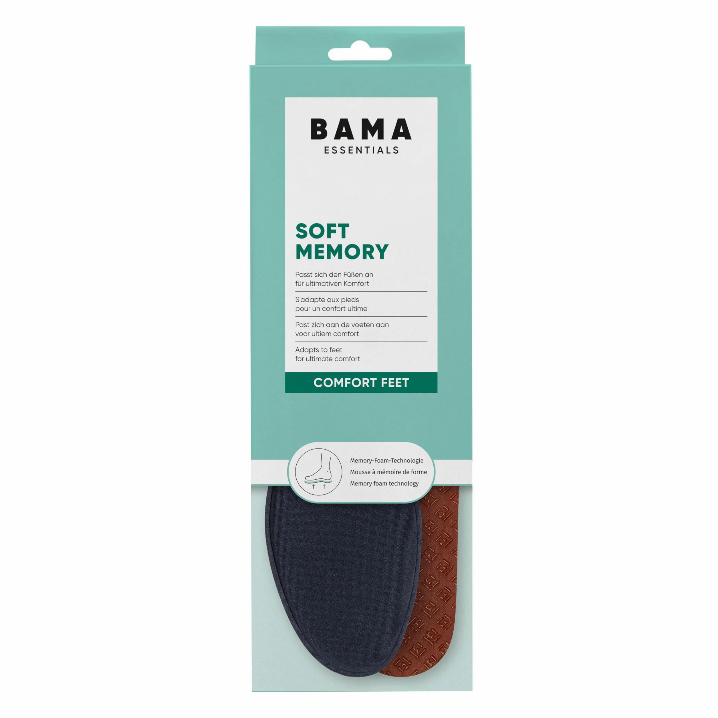 Wkładki do Butów Bama Soft Memory Foam - Oddychające Wkładki do Butów z Miękką i Elastyczną Pianką Wkładki Antypoślizgowe dla Dorosłych 1 Para - 44/45EUR