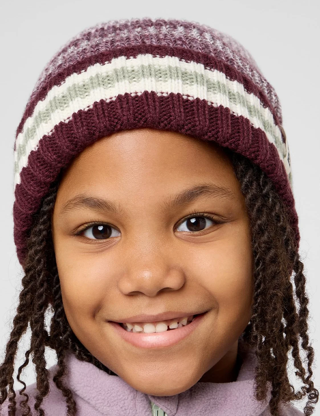 Jack Wolfskin - Night Hiker Beanie K, beret dziecięcy Unisex, Boysenberry/Wild Blossom,
