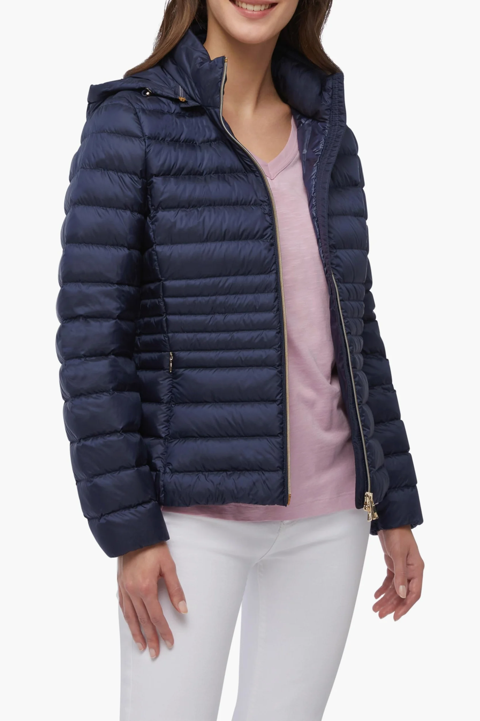 Geox Woman D JAYSEN DOWN Jacket NAVY BLZER_38, granatowy blezer, 32