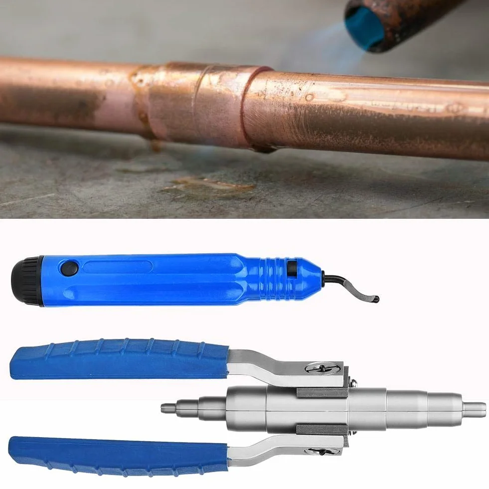 1/4~7/8 cala ekspander do rur miedzianych, 6~22mm ręczny ekspander do rur miedzianych z narzędziem do gratowania rur narzędzie do instalacji klimatyzacji