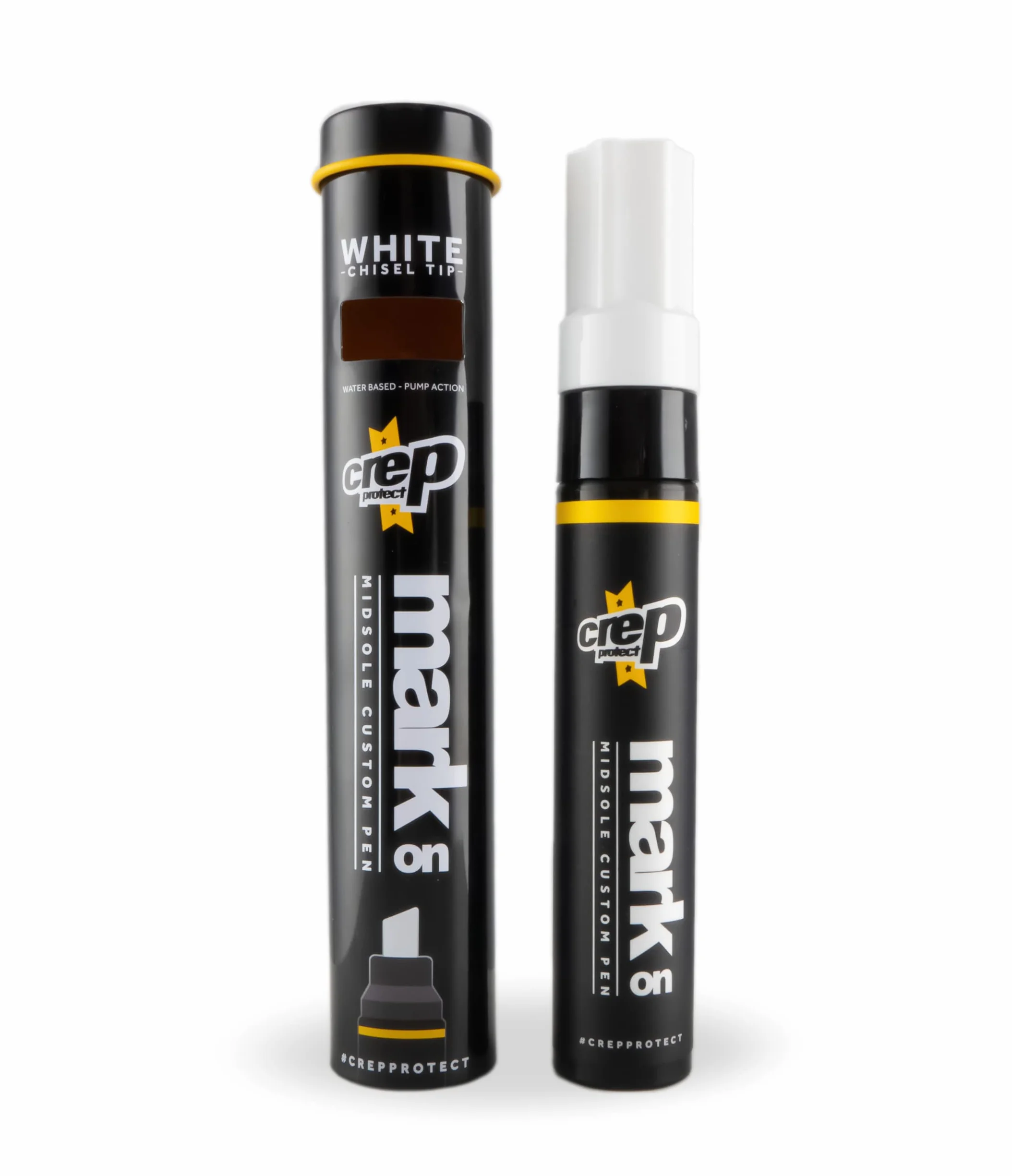 Crep Protect Sneaker Mark-On Pen - Odnawiaj i spersonalizuj podeszwy środkowe butów za pomocą precyzyjnej ściętej końcówki 8 mm - Sneaker Care (białe)