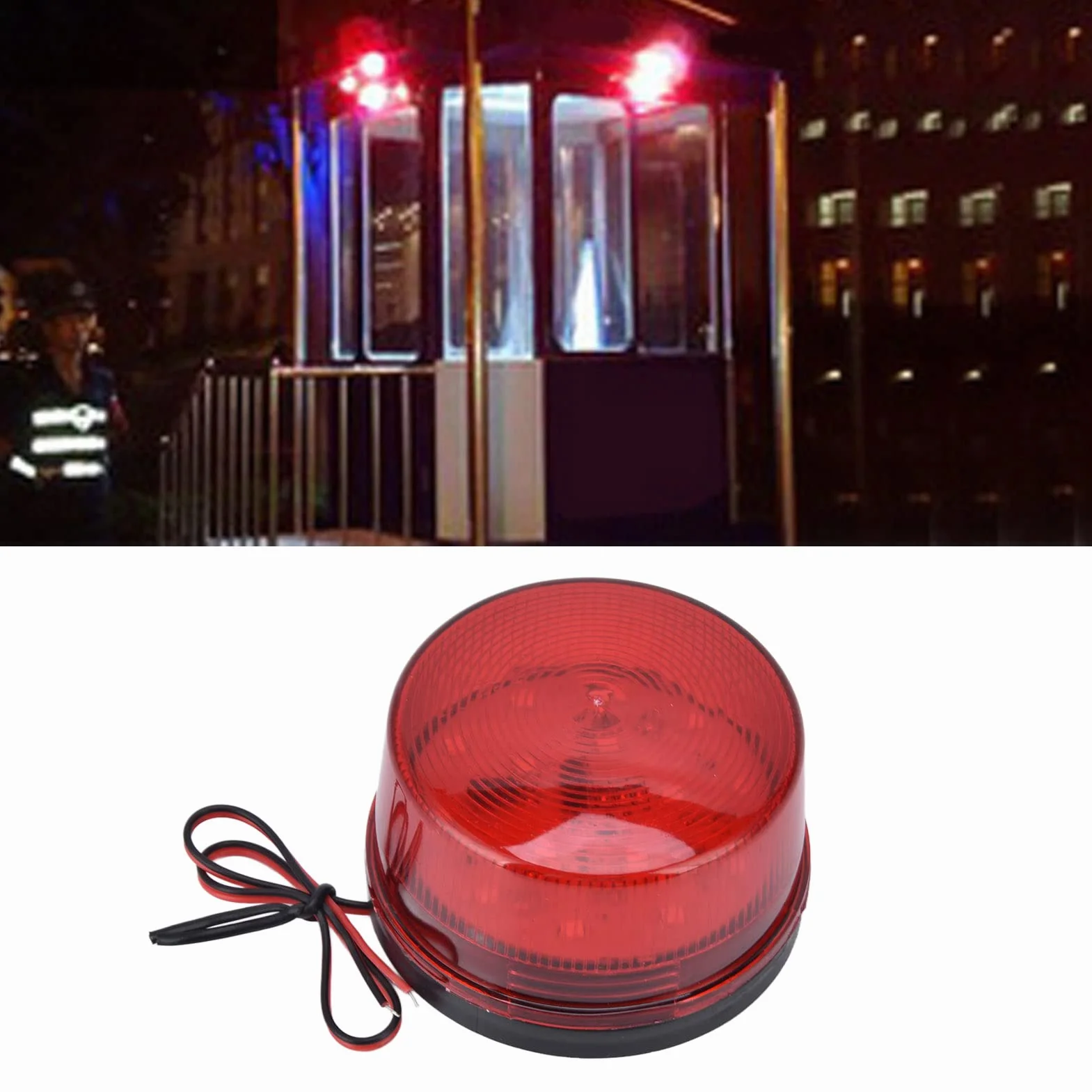 1 szt. LED migająca lampa, stroboskopowa lampka alarmu bezpieczeństwa, ochrona środowiska i niskie zużycie energii, odpowiednia dla różnych stożków drogowych