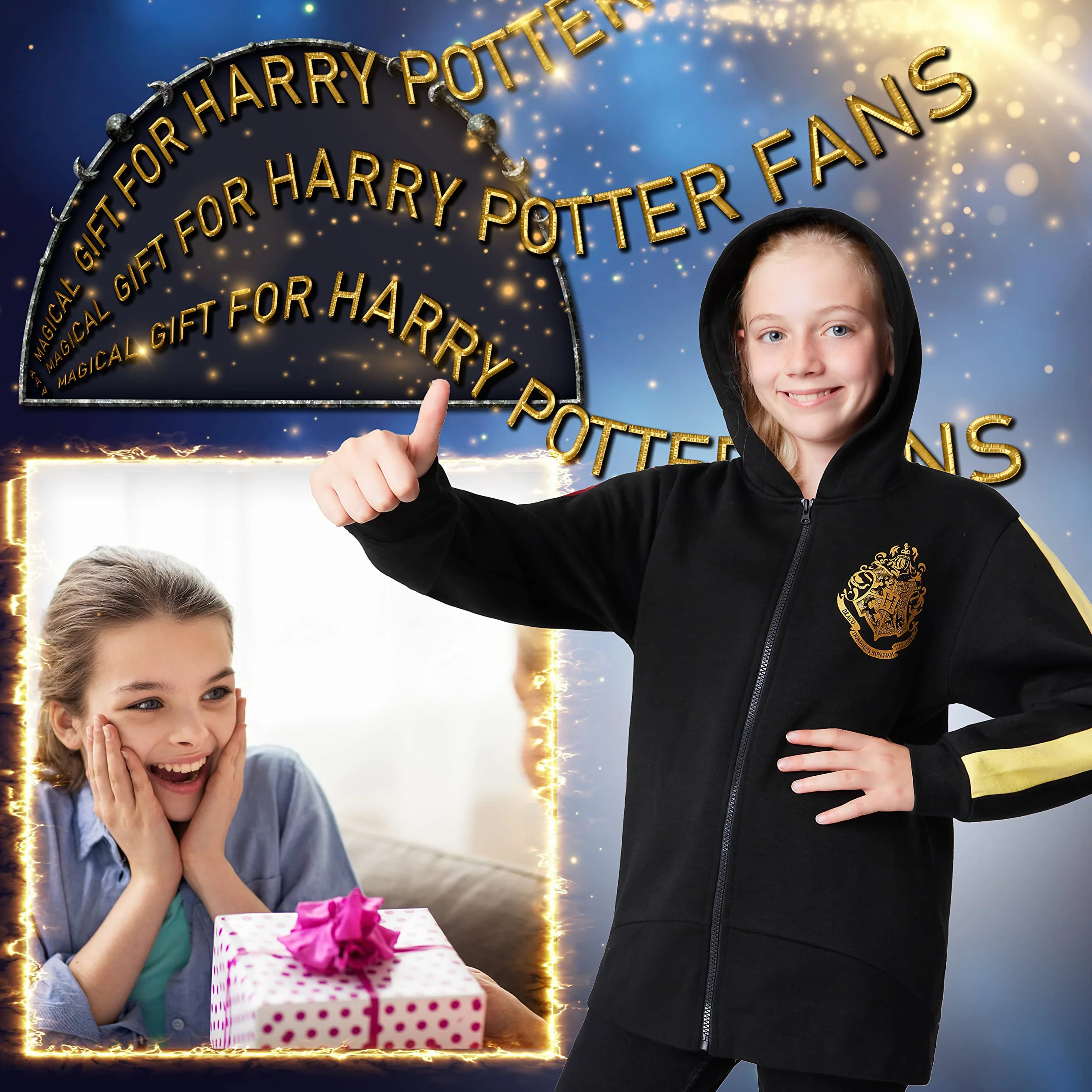 Bluza Harry Potter dla dzieci, dziewczęca bluza z kapturem