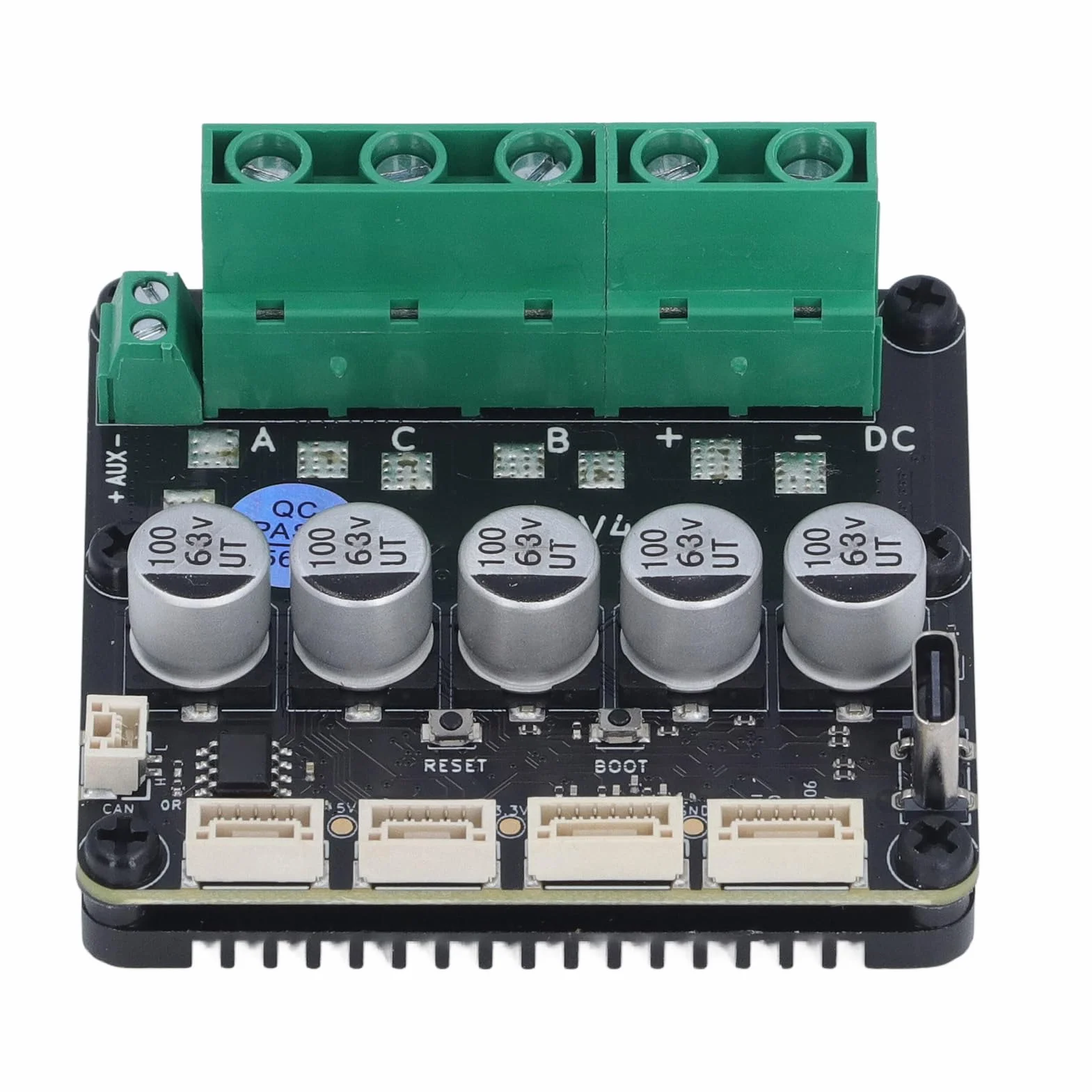 Fdit ODESC V4.2 Servomotor Controller Bez Kontrolera Prądu o Wysokim Prądu dla ODriveTool COC BLDC 8-56V 120A, Wszechstronne Tryby Sterowania do Sterowania Stawem Robotów i Przemysłowego BLDC