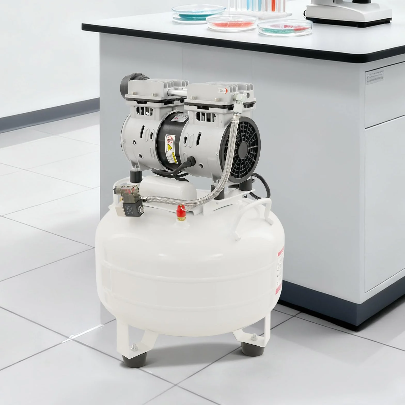Sprężarka powietrza 30 l, 8 bar, 110 l/min, bezolejowa, 220 V, 550 W, kompresor powietrza do opon, pistoletów natryskowych, majsterkowiczów, warsztatów i hobby