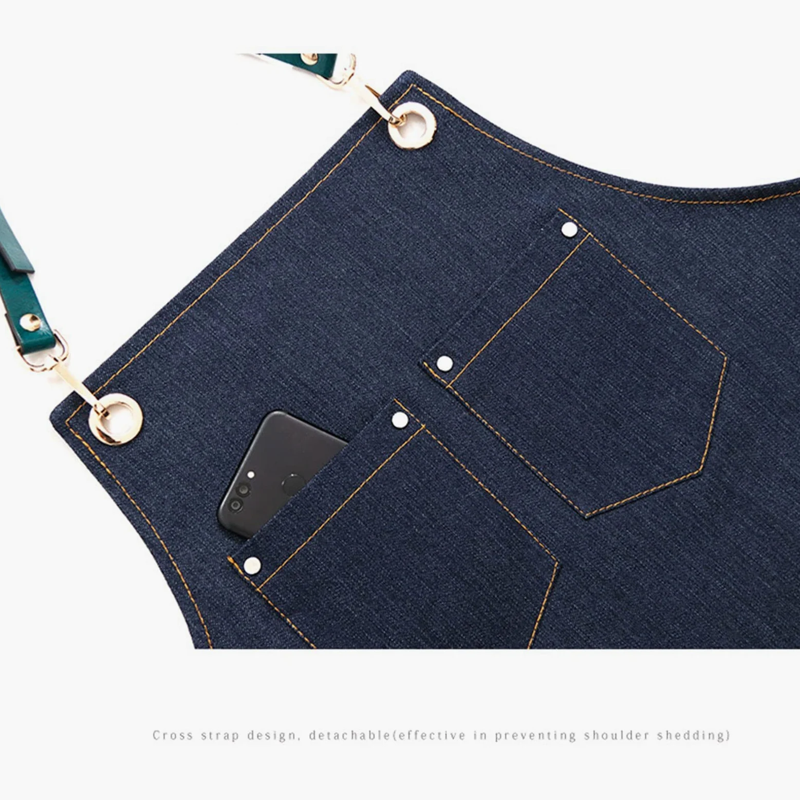 Fartuch szefa kuchni ， Fartuch Denim Bib Fartuch warsztatowy, fartuch narzędziowy, fartuch ciesielski, fartuch roboczy z wytrzymałego płótna warsztatowego, fartuch spawalniczy