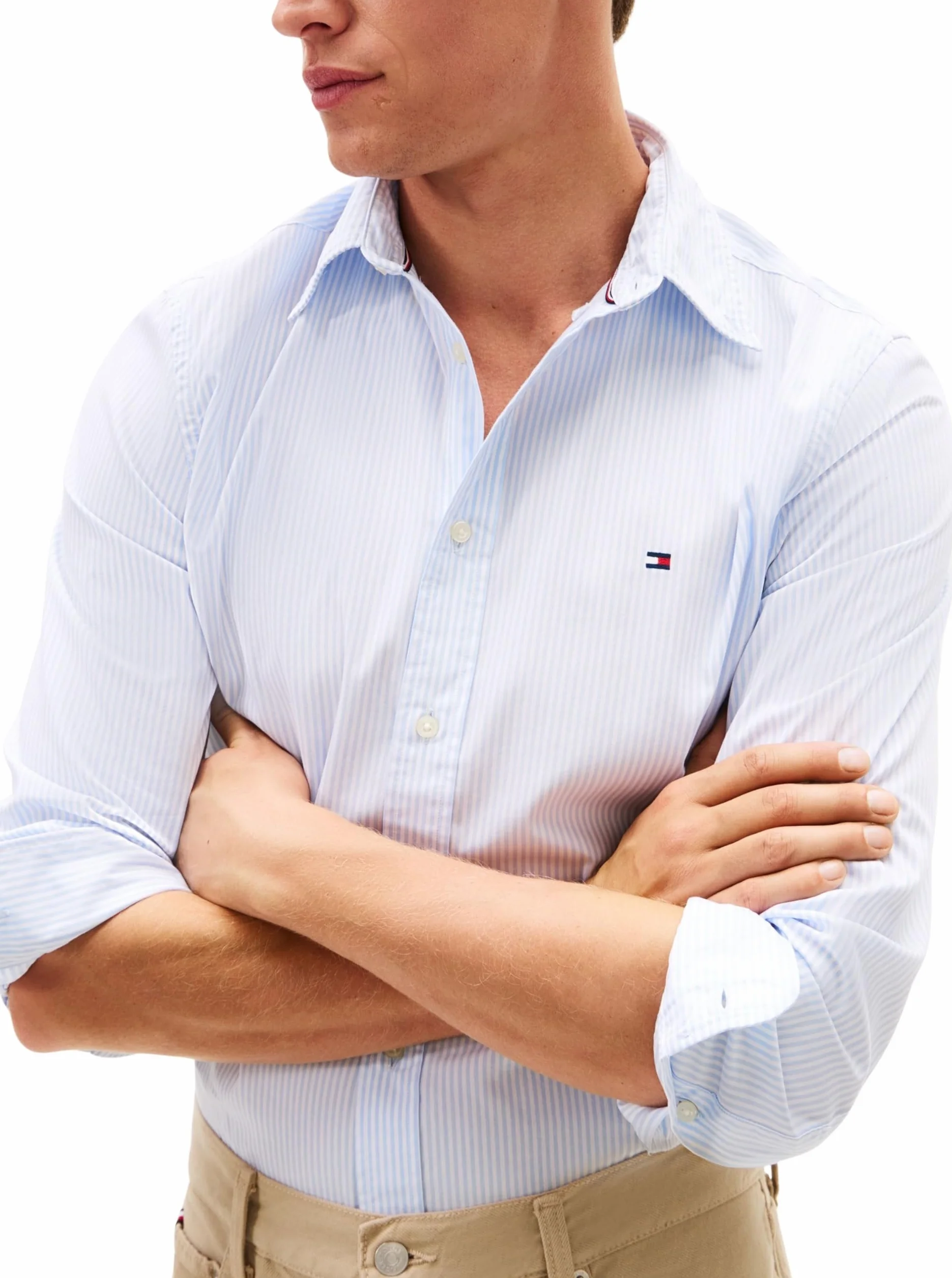Tommy Hilfiger Koszula L/S Mężczyźni Core Flex Pop Classic Stp Shirt Mw0mw41403