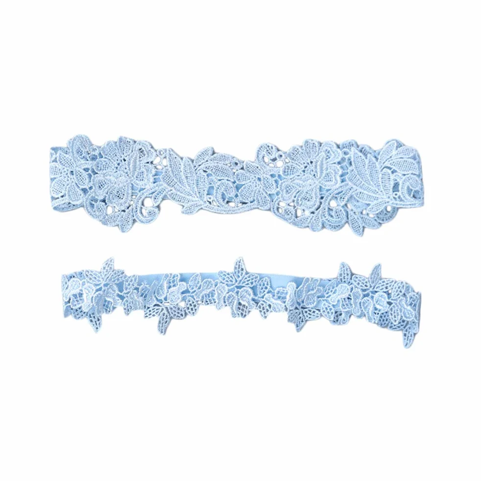 pas 1szt Western Wedding Bride Pas do pończoch Koronkowy kwiat Bridal Foot Decor Floral Ornaments (Kolor: Niebieski, Rozmiar: Jeden rozmiar) (Niebieski Jeden rozmiar)