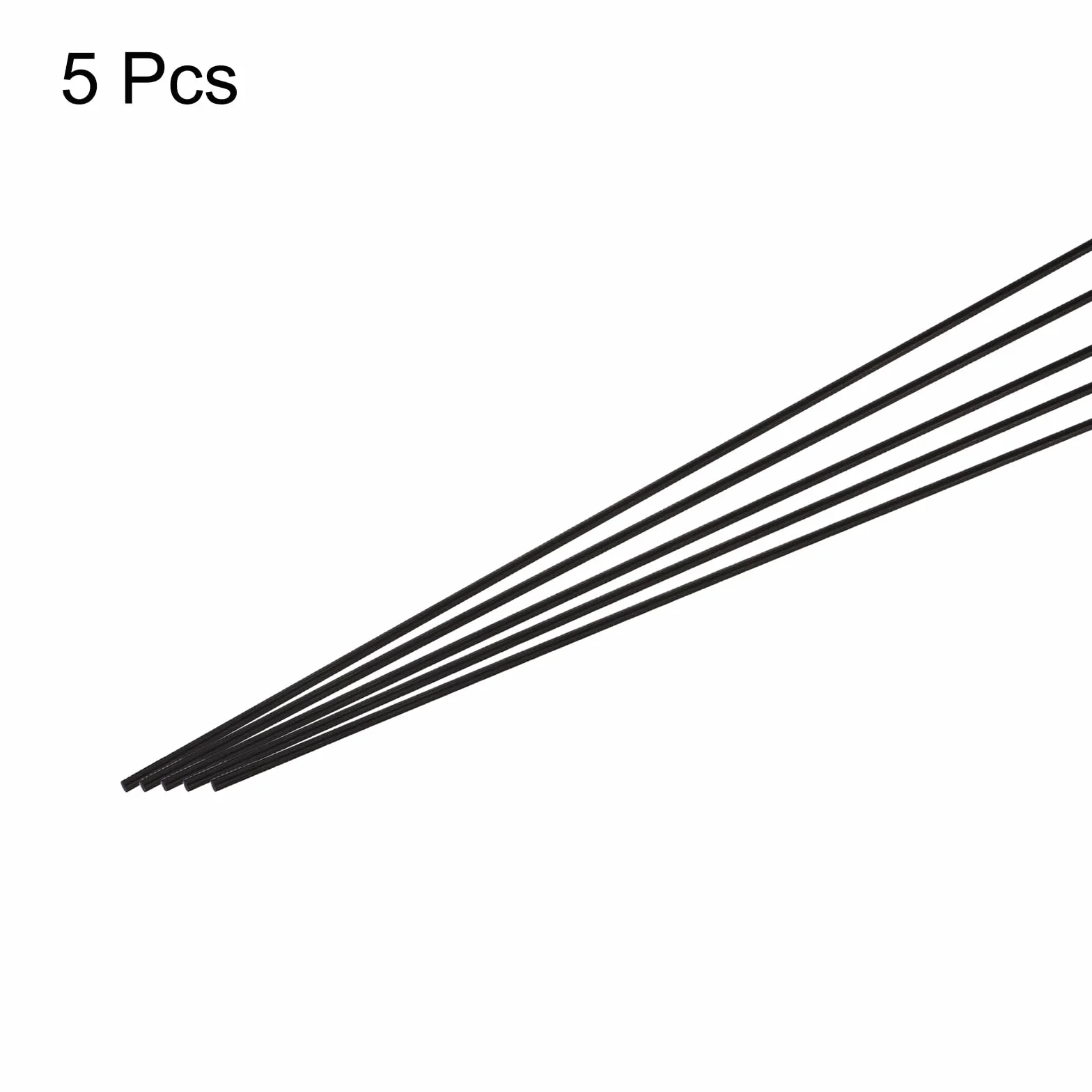 QUARKZMAN Pręt z włókna węglowego, 2 mm x 200 mm, pręt z włókna węglowego do samolotu RC, DIY, rzemiosło, rura skrzydła smoka, quadcopter, ramię naprawcze, opakowanie 5 sztuk