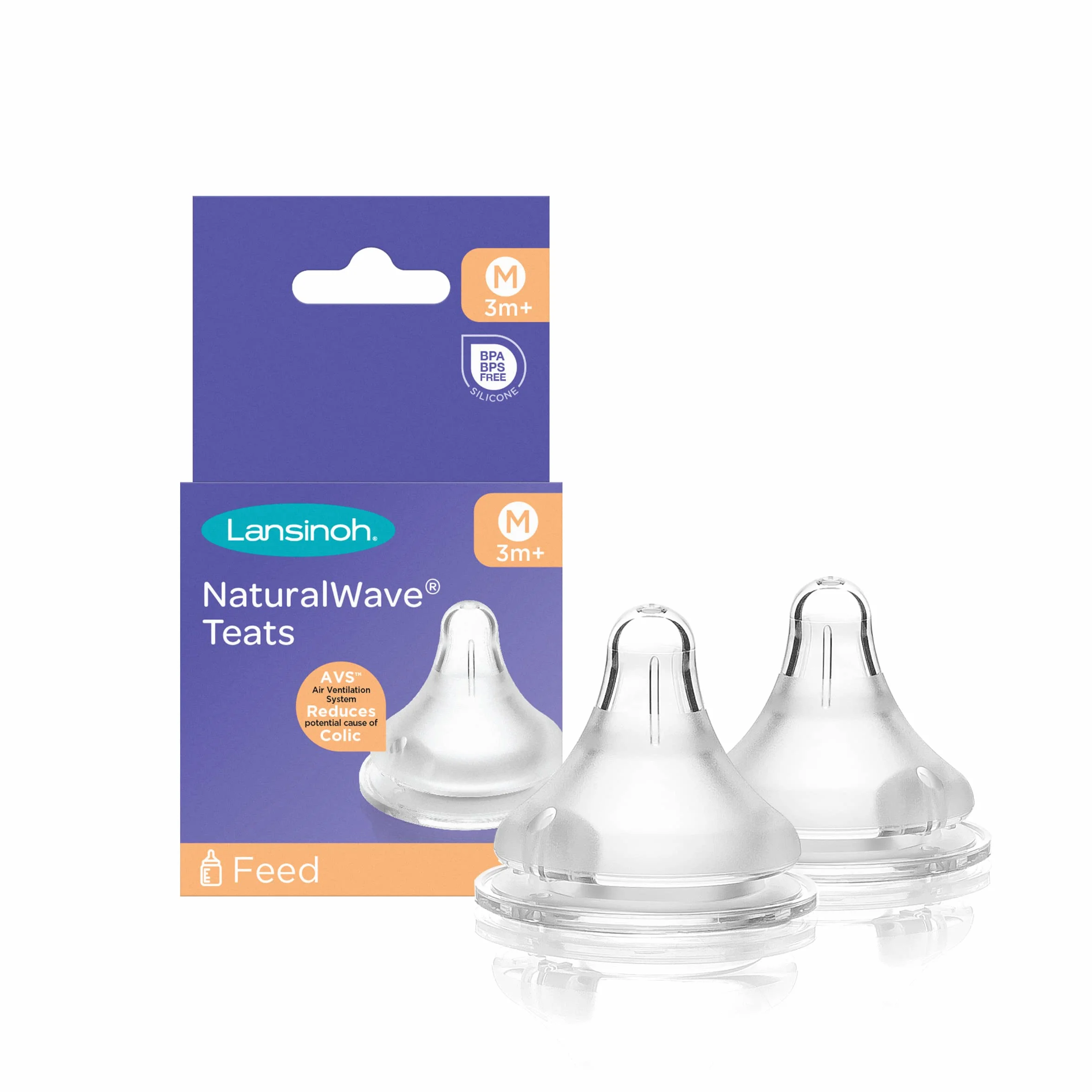 Lansinoh 75910-1 Smoczek na Butelkę, Bezbarwny, 2 szt.