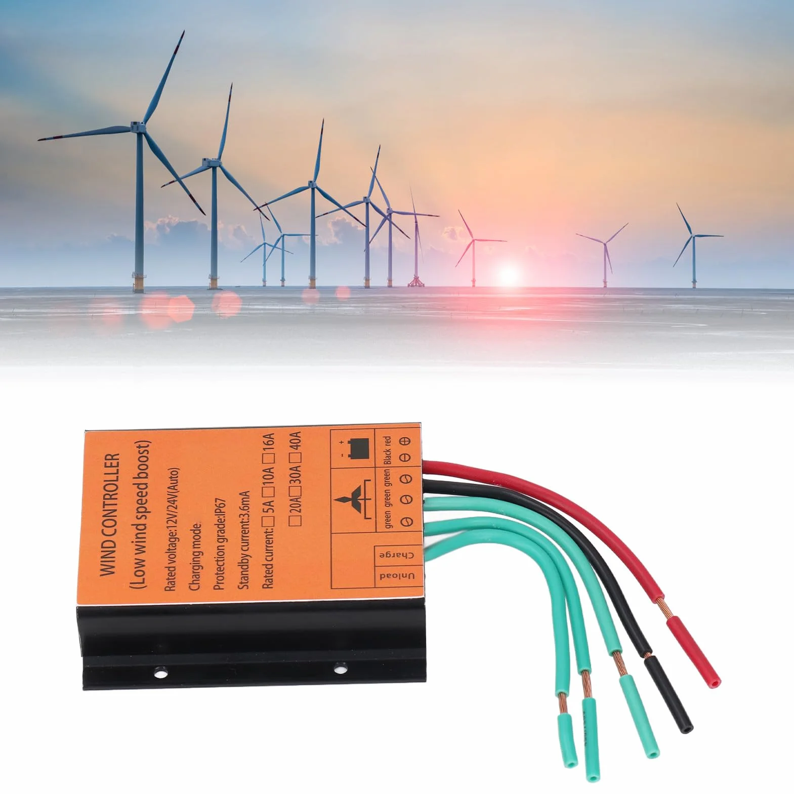 Kontroler ładowania Turbiny Wiatrowej MPPT Napięcie Doładowania 12 V 24 V 40 A 300 W-1000 W, Regulator Generatora Wiatrowego, ze Zwiększonym Odprowadzaniem Ciepła, do Sterowania