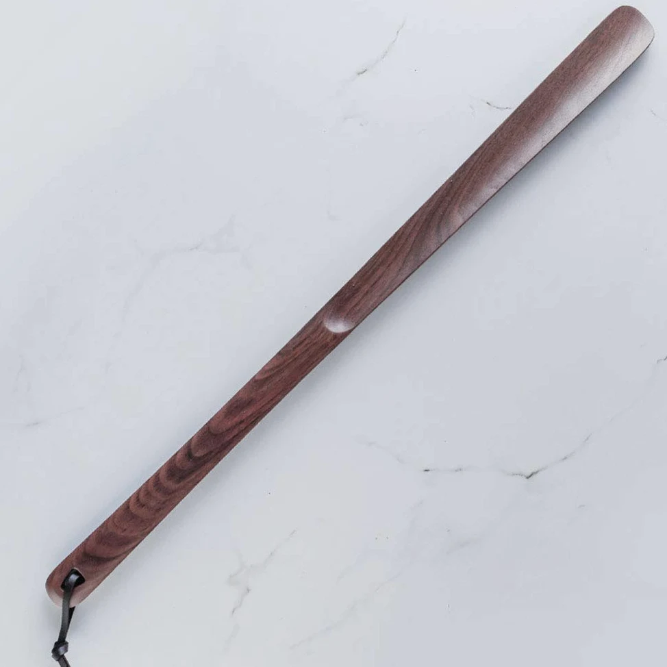 Healifty Łyżka do butów drewniana długa rączka stabilne buty akcesoria czarny orzech włoski 50 cm, jak na zdjęciu, 50x3x1.1cm