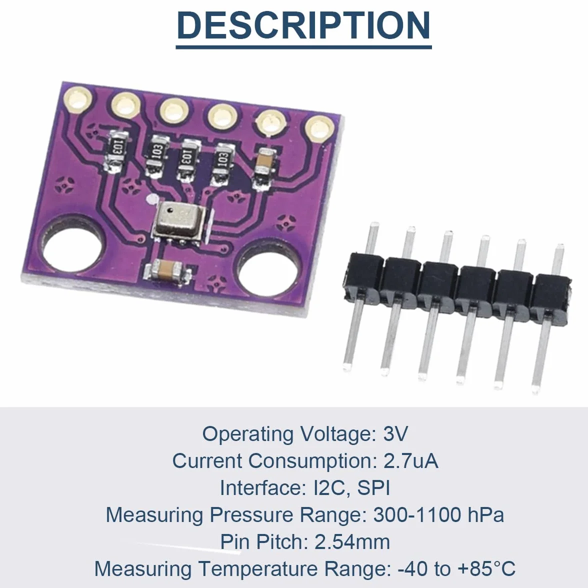 5 Sztuk 3.3V BMP280 Cyfrowy Ciśnienie Barometryczne Wysokość I2C IIC SPI Moduł Czujnika Wysokiej Precyzji dla Arduino z Dupont Kabel