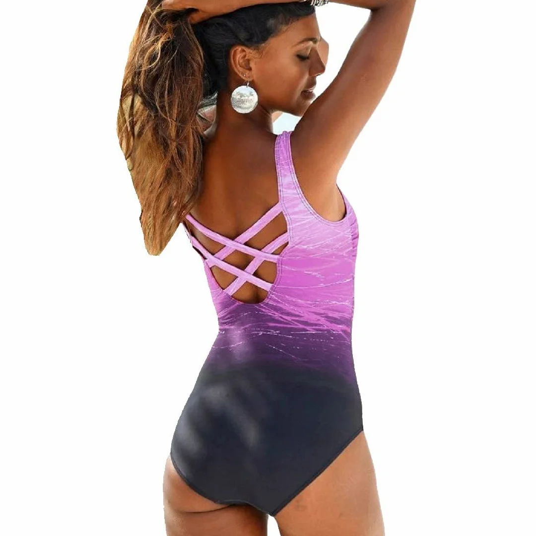 Damski kostium kąpielowy, sportowy, wyszczuplający brzuch, jednoczęściowy kostium kąpielowy, seksowny, push up, kostium kąpielowy, monokini, moda plażowa, na lato