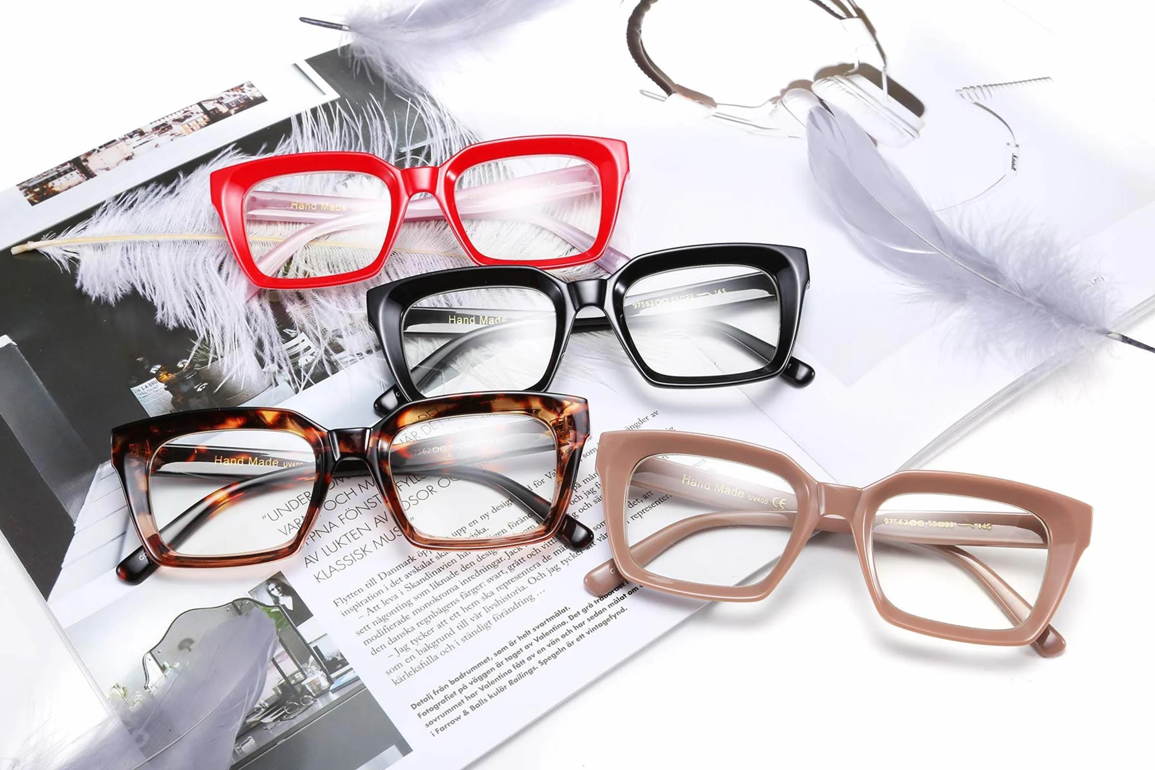 FEISEDY Oprawki Okulary Panie Mężczyźni Sztuczne Okulary Z Przezroczystymi Soczewkami Grube Kwadratowe Okulary Neutralne B2461
