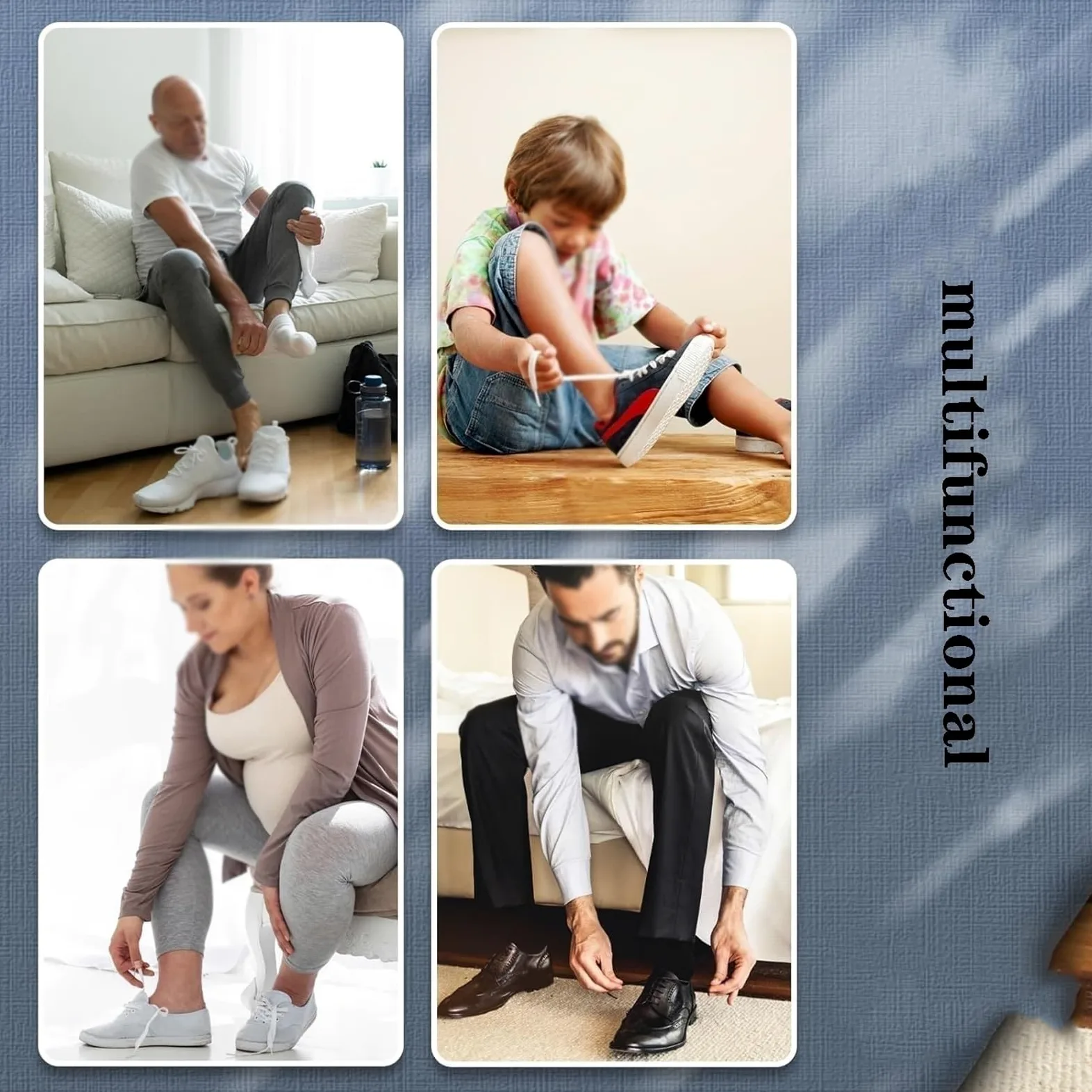 Długa łyżka do butów z długim uchwytem， Łyżki do butów Easy Wear Helper, Łyżki do butów Lazy Helper, Mężczyźni, Seniorzy, Kobiety, Ciąża