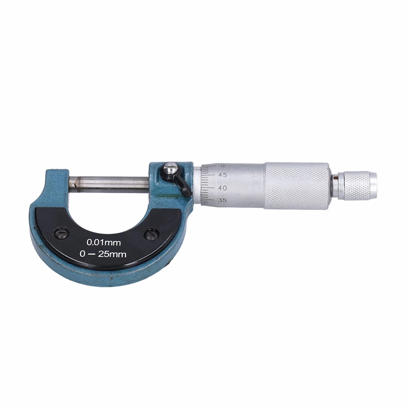 Mikrometr Zewnętrzny Profesjonalny, Stal Nierdzewna, 0-25mm, Dokładność 0,01mm, z Kluczem, Narzędzie Pomiarowe