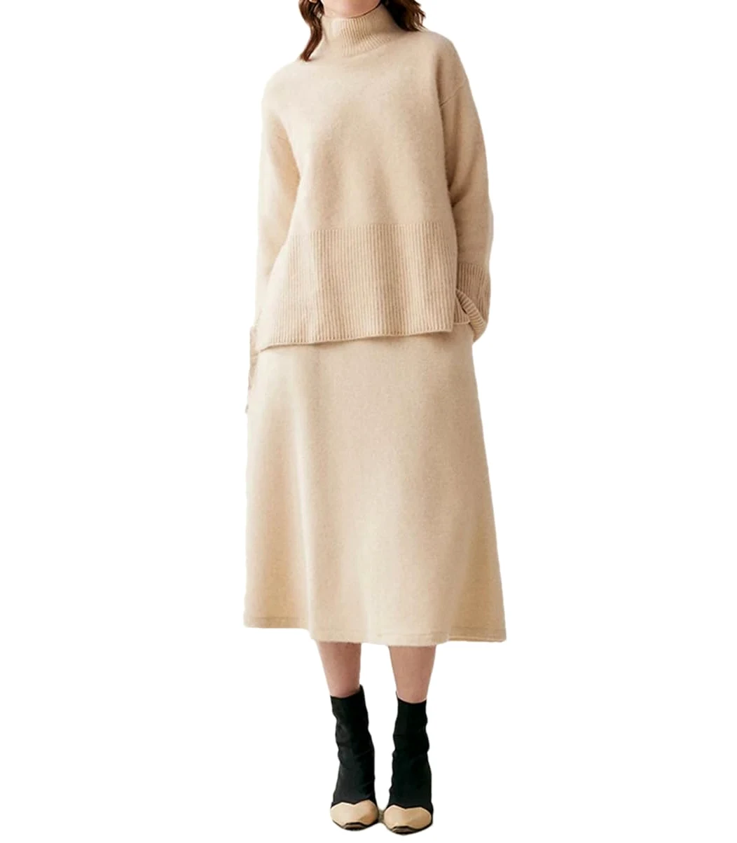 Fnfmrfmr Damski sweter oversize z długim rękawem luźny sweter grube ciepłe swetry