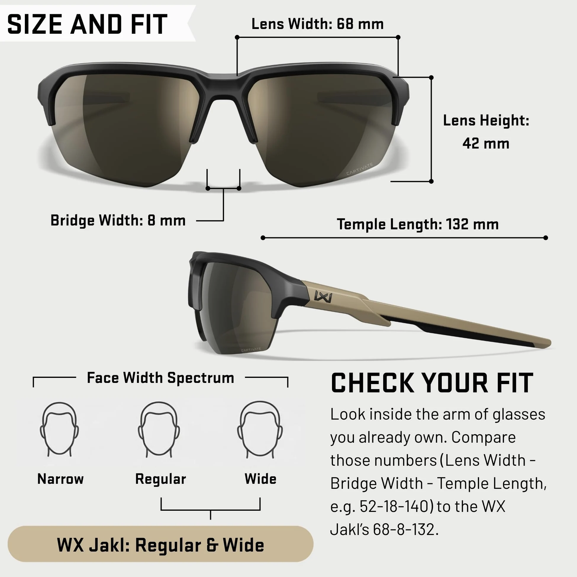 Wiley X JAKL Balistyczne okulary przeciwsłoneczne, okulary ochronne dla mężczyzn i kobiet, ochrona oczu przed promieniowaniem UV do fotografowania i na zewnątrz (czarna matowa czarna gumowa oprawka z