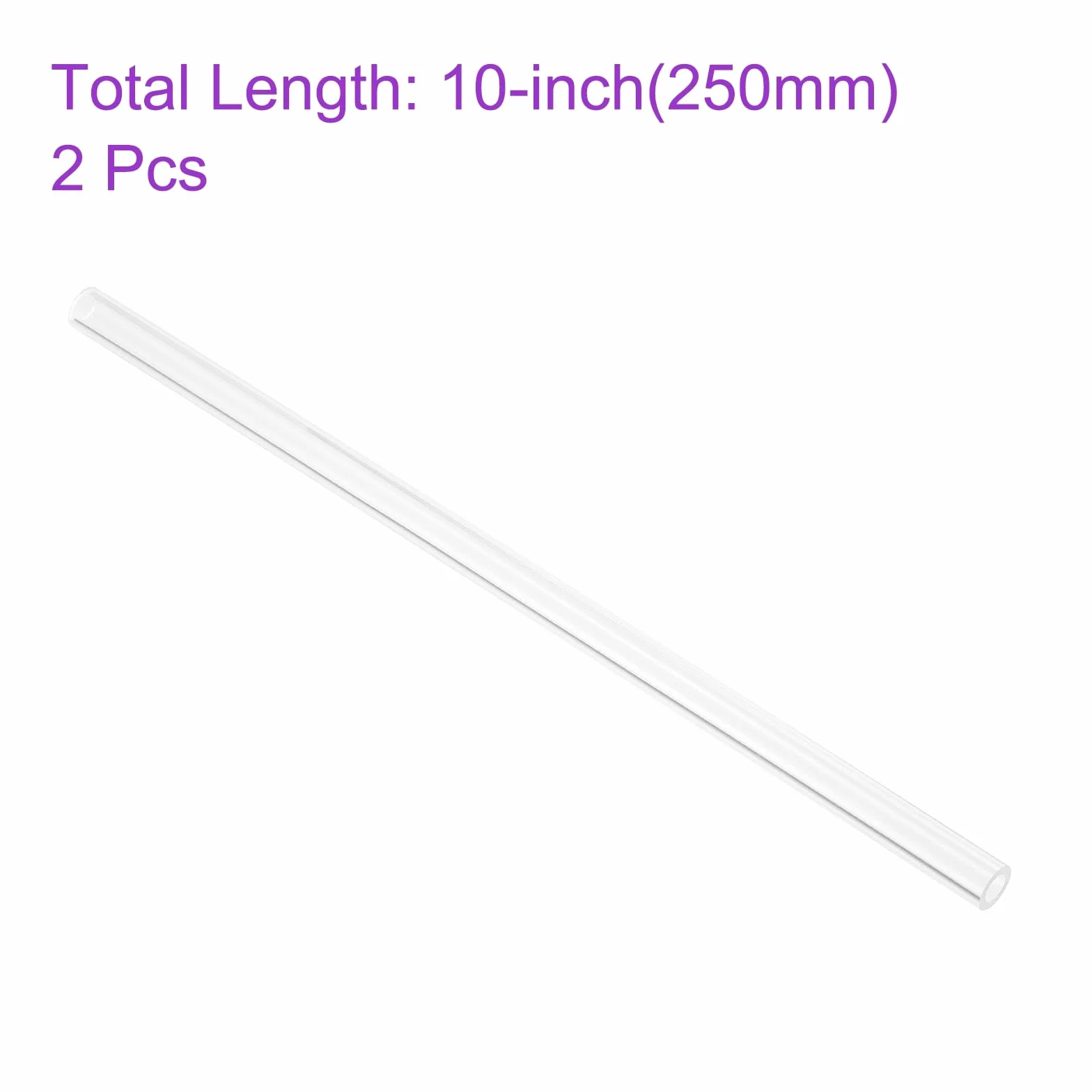 DMiotech 2 szt. 8 mm x 10 mm (5/40.6 cm x 3/20.3 cm) przezroczysta akrylowa rura sztywna plastikowa rurka 25 cm do rury wodnej akwarium, systemu chłodzenia wodą, instalacji wodociągowej