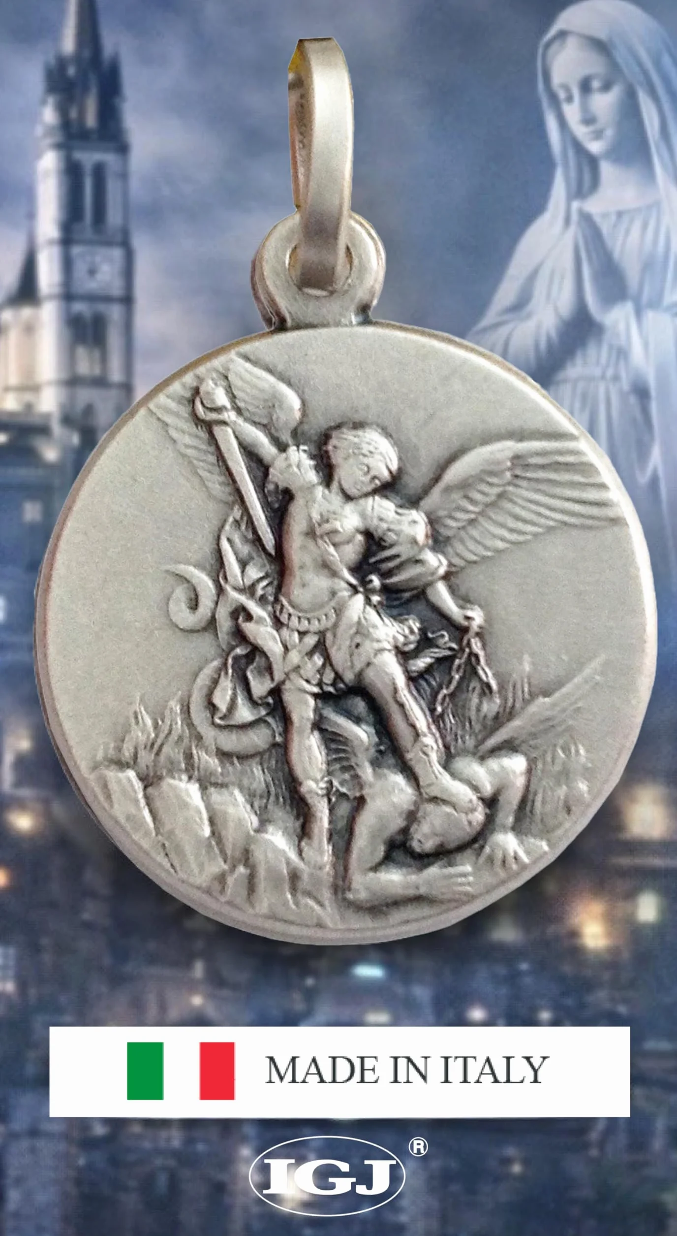 Medal Świętego Michała Archanioła ze srebra 925